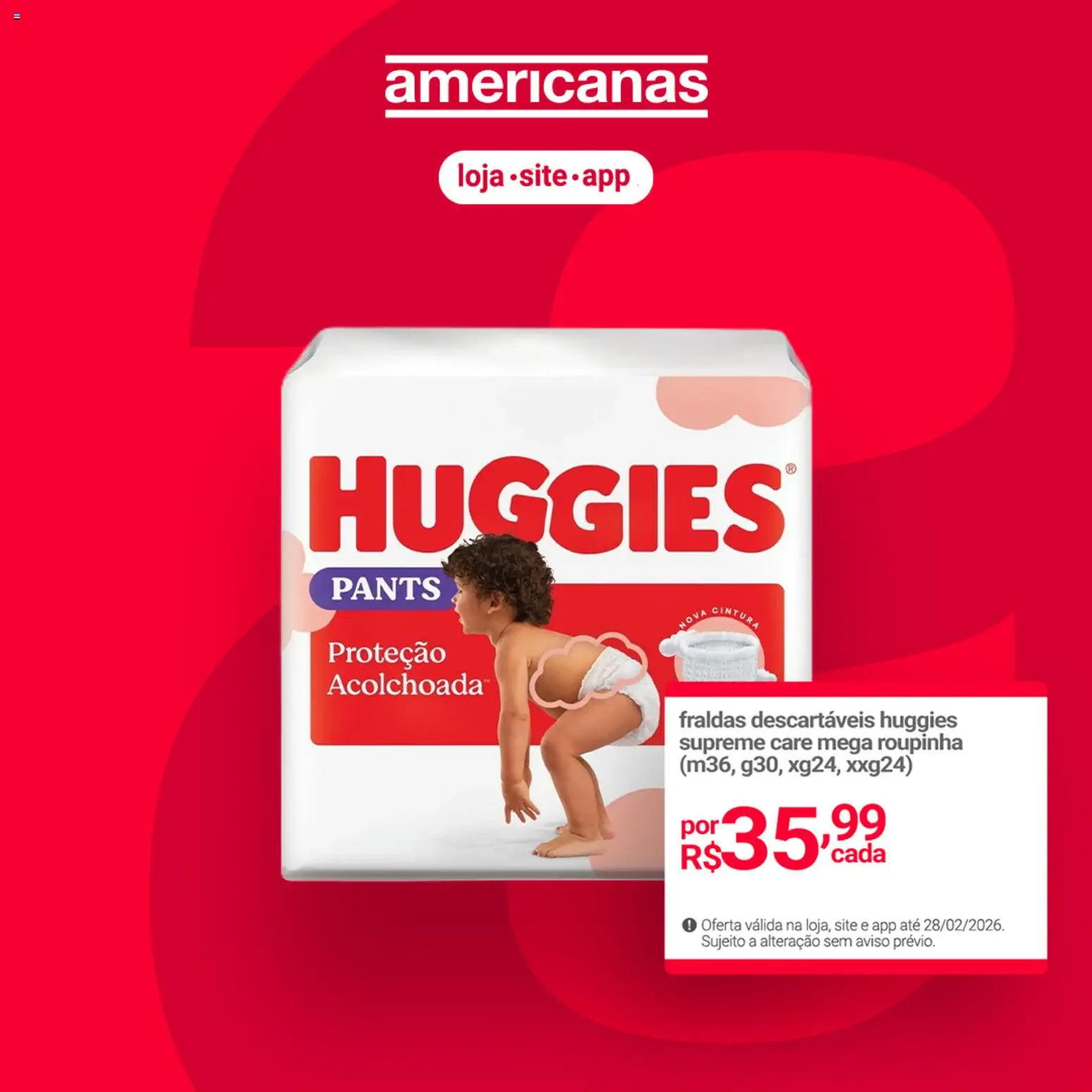 Pré-Visualização do folheto "Ofertas atuais" da loja Lojas Americanas válido a partir de 24/02/2026