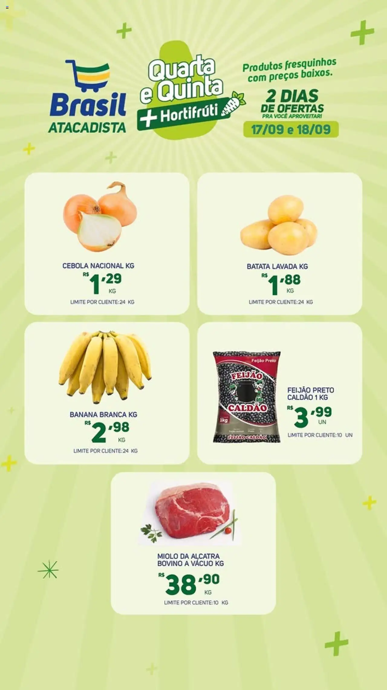 Brasil Atacadista folheto "Ofertas Quarta e Quinta do Hortifruti" válido a partir de 17/09/2025 - número de página 1