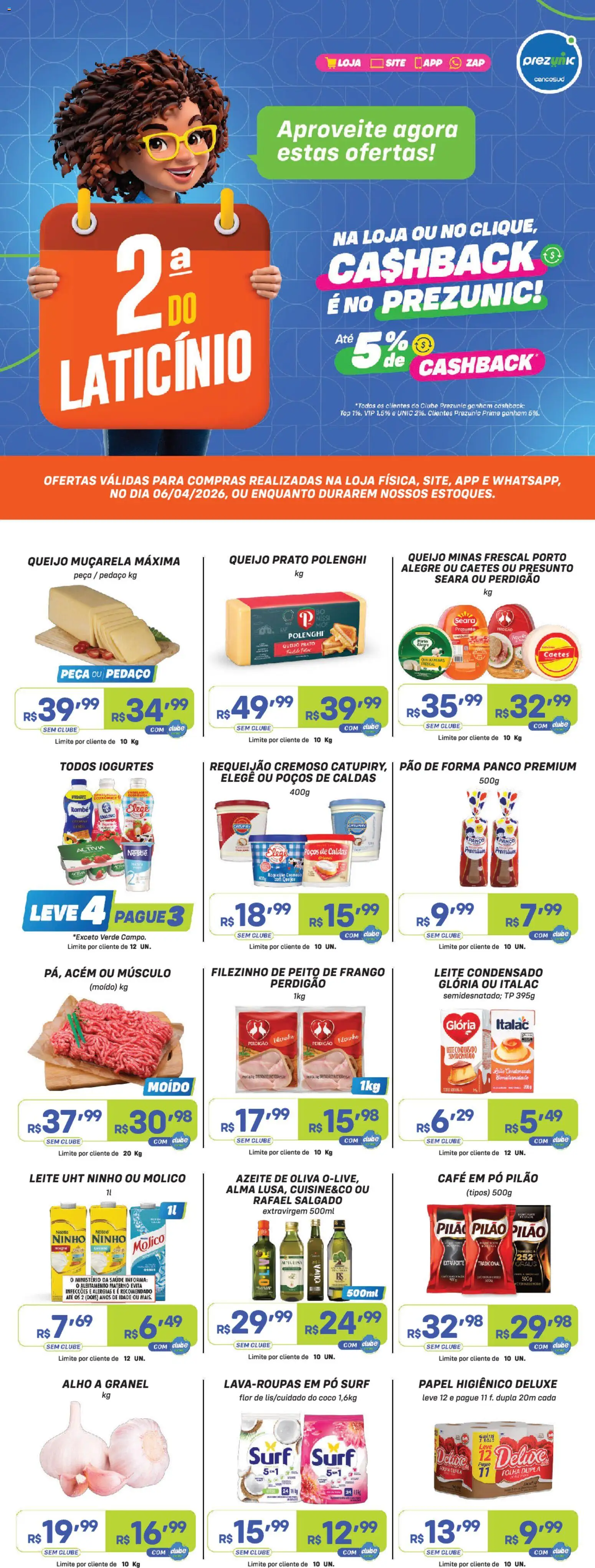 Pré-Visualização do folheto "Prezunic ofertas" da loja Prezunic válido a partir de 06/04/2026
