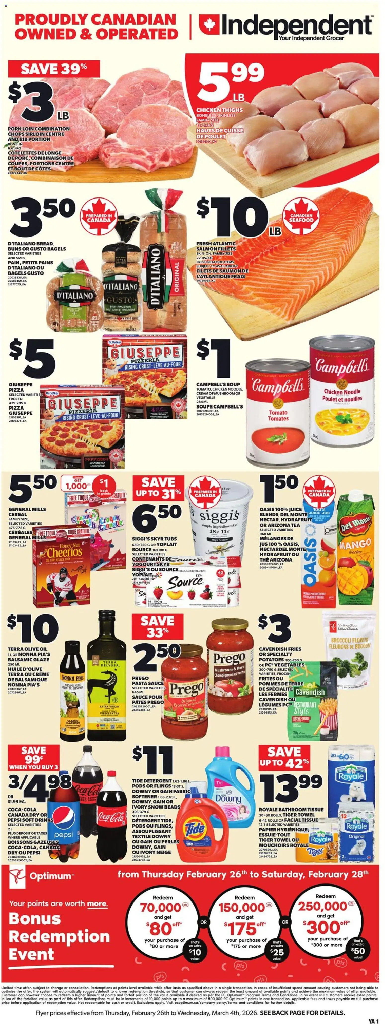 Preview of leaflet Weekly Flyer - NS from shop Independent Grocer is valid from Feb 26, 2026