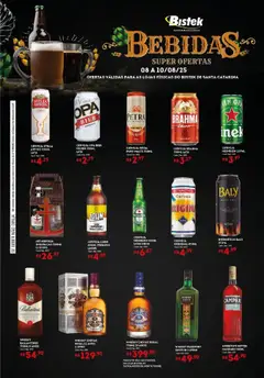 Pré-Visualização do folheto "Ofertas Bebidas" da loja Bistek Supermercados válido a partir de 08/08/2025