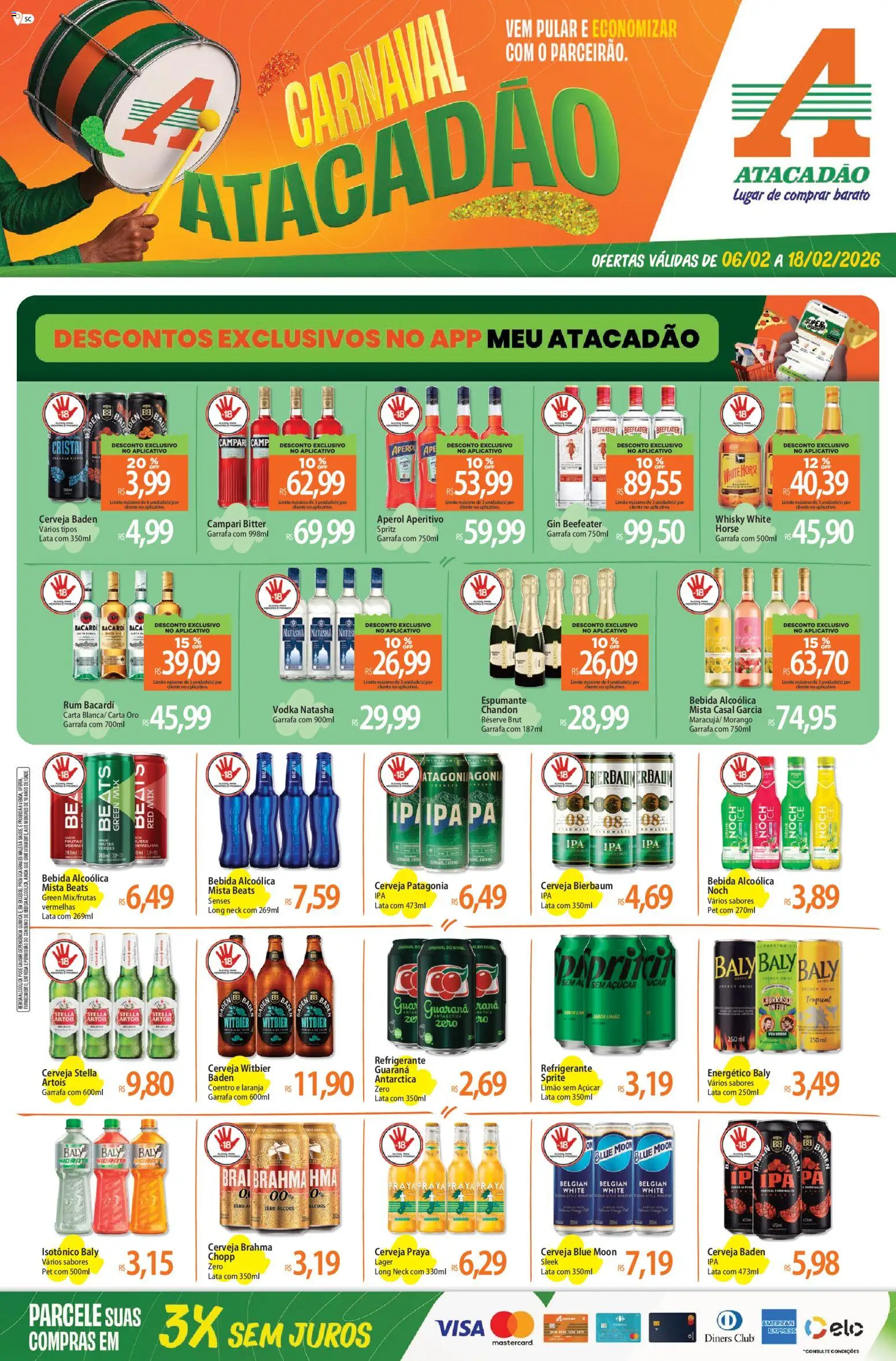 Pré-Visualização do folheto "Ofertas - SC" da loja Atacadão válido a partir de 06/02/2026