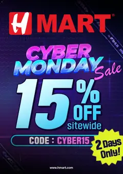 Ad Preview of Hmart Cyber Monday from 12/01/2025