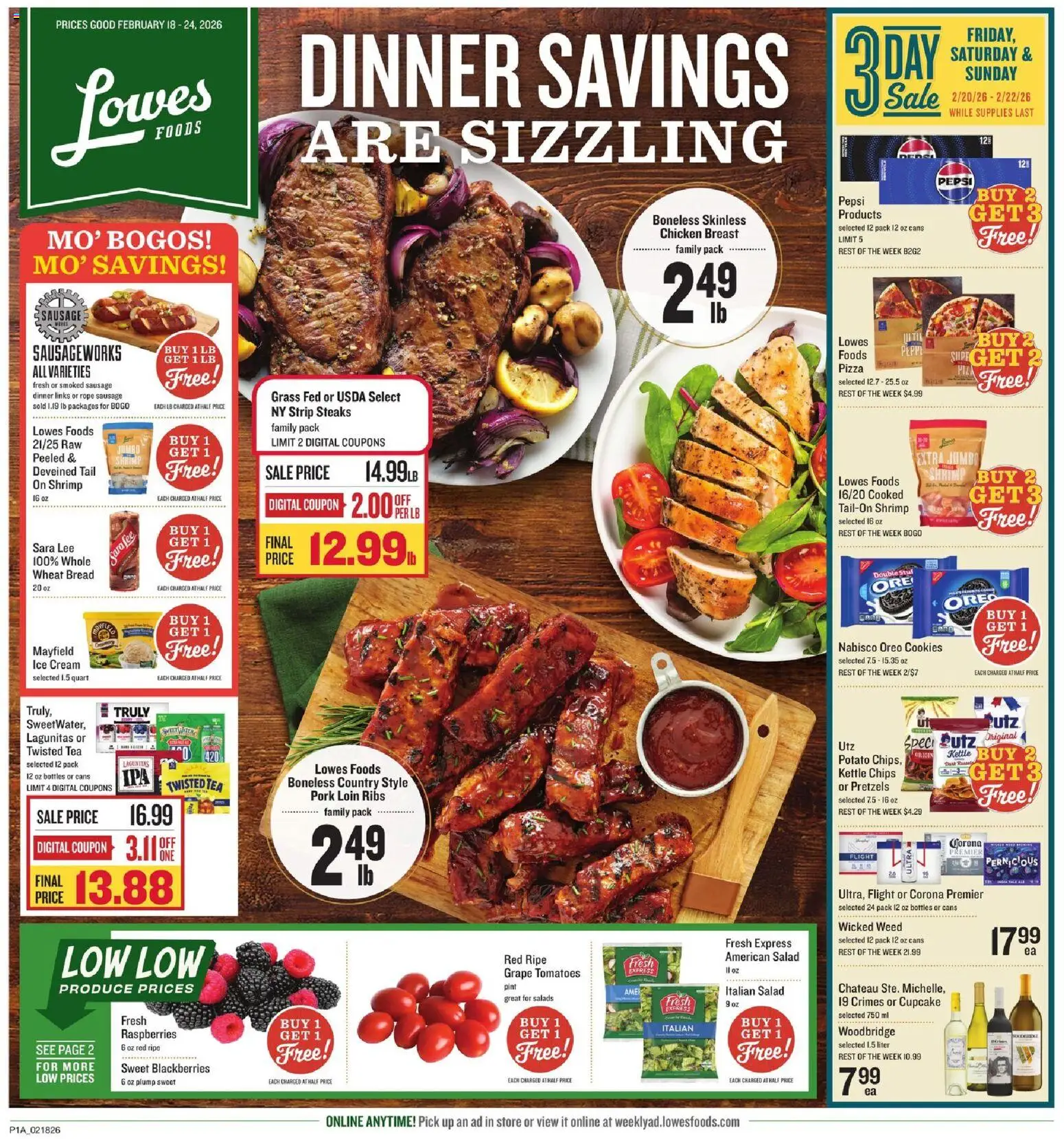 Ad Preview of Lowes Foods Weekly Ad from 02/18/2026
