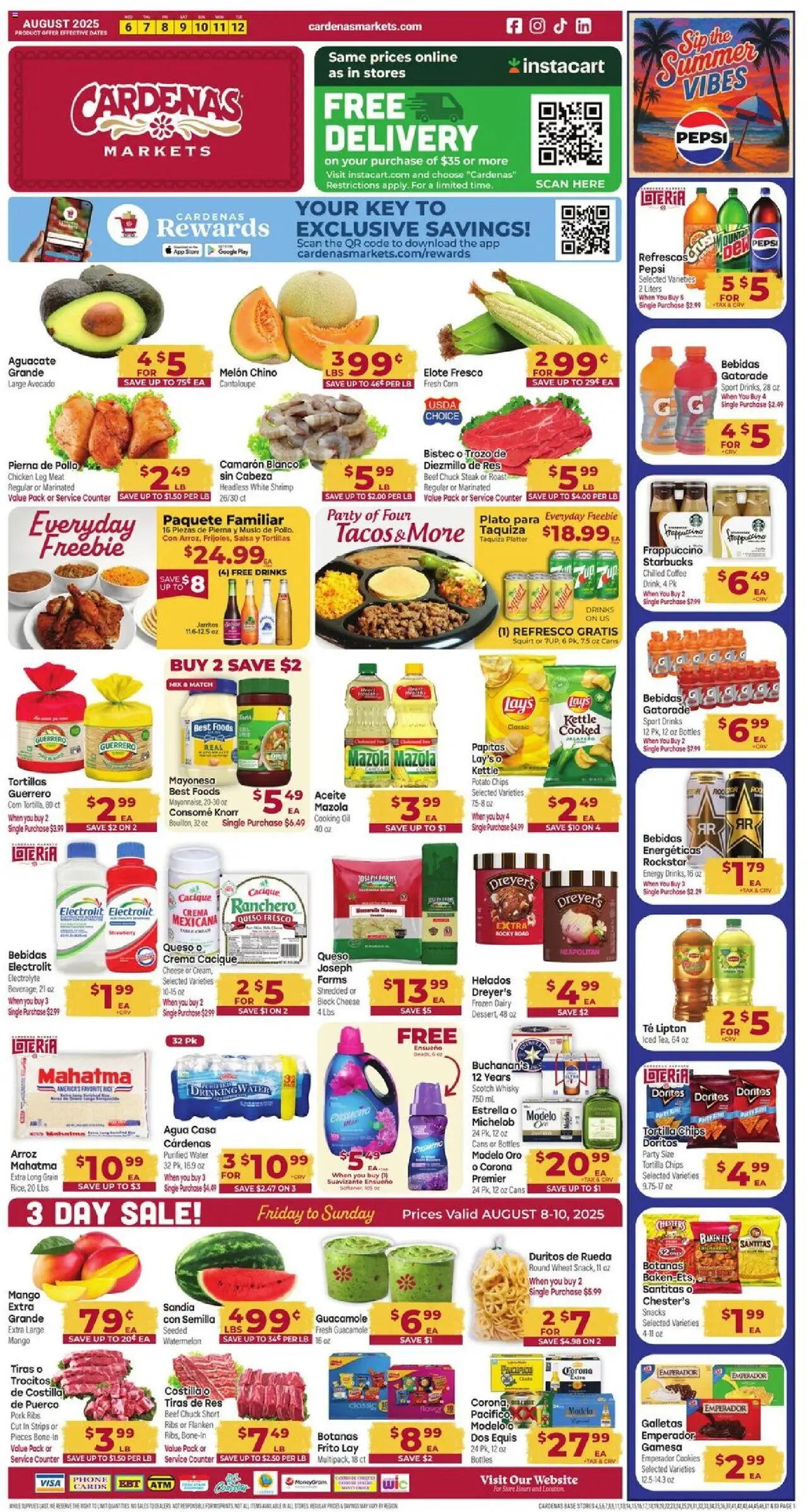 Cardenas Weekly Ad - CA from 08/06/2025 - Flyer - Page number 1