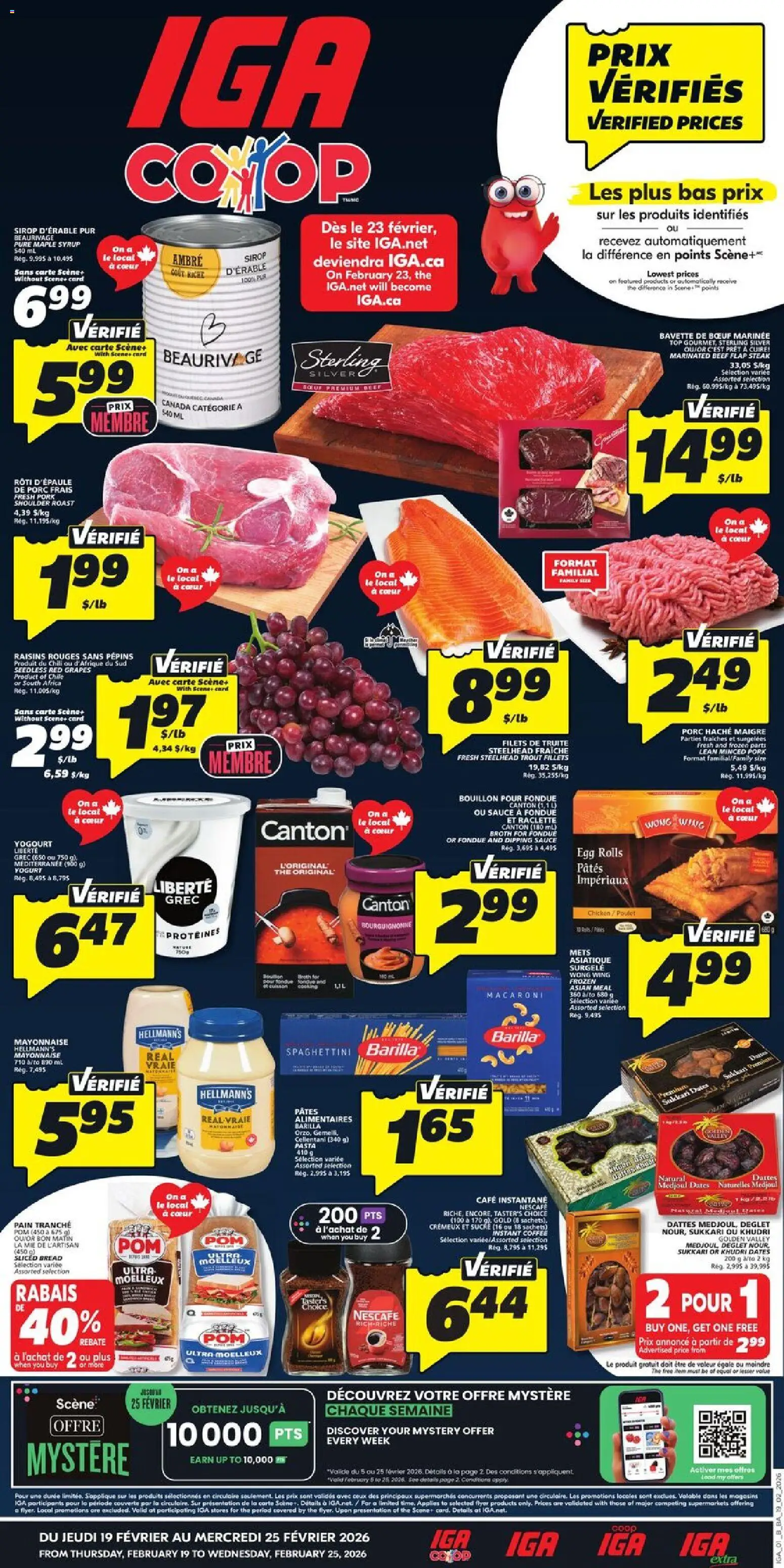 Preview of leaflet Weekly flyer / circulaire from shop IGA is valid from Feb 19, 2026