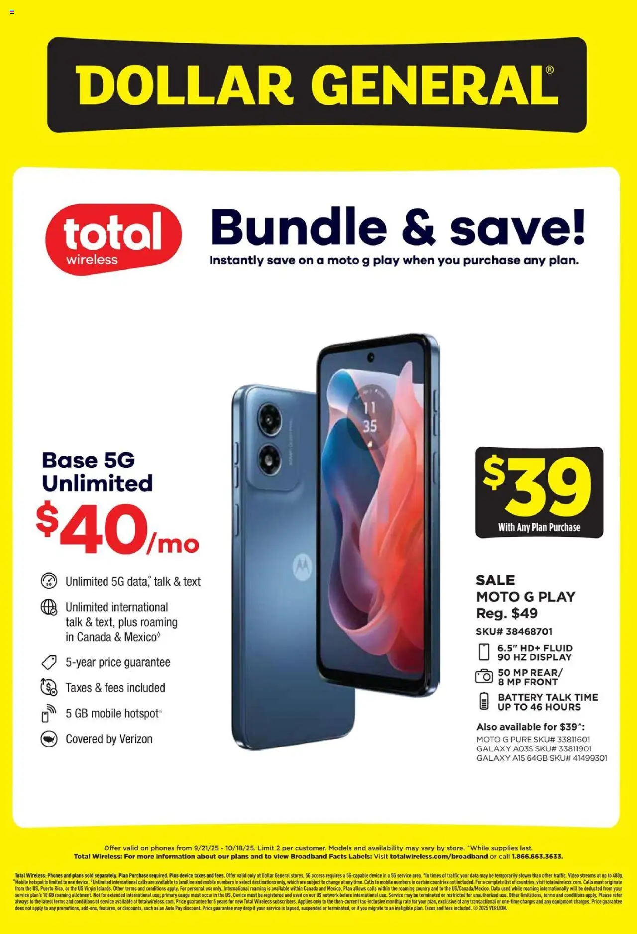 Dollar General AD for next week (09/21/2025) >> Sales Ad - Page number 1