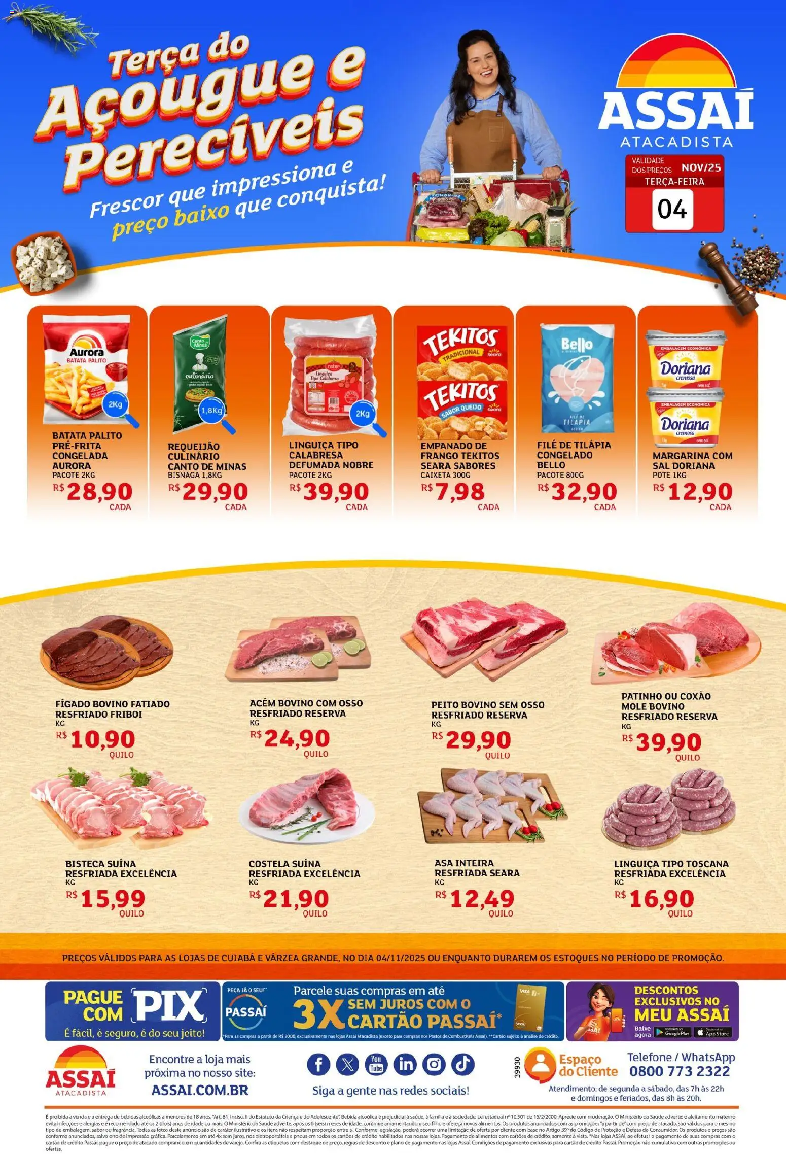 Pré-Visualização do folheto "Encarte - MT" da loja Assaí Atacadista válido a partir de 04/11/2025