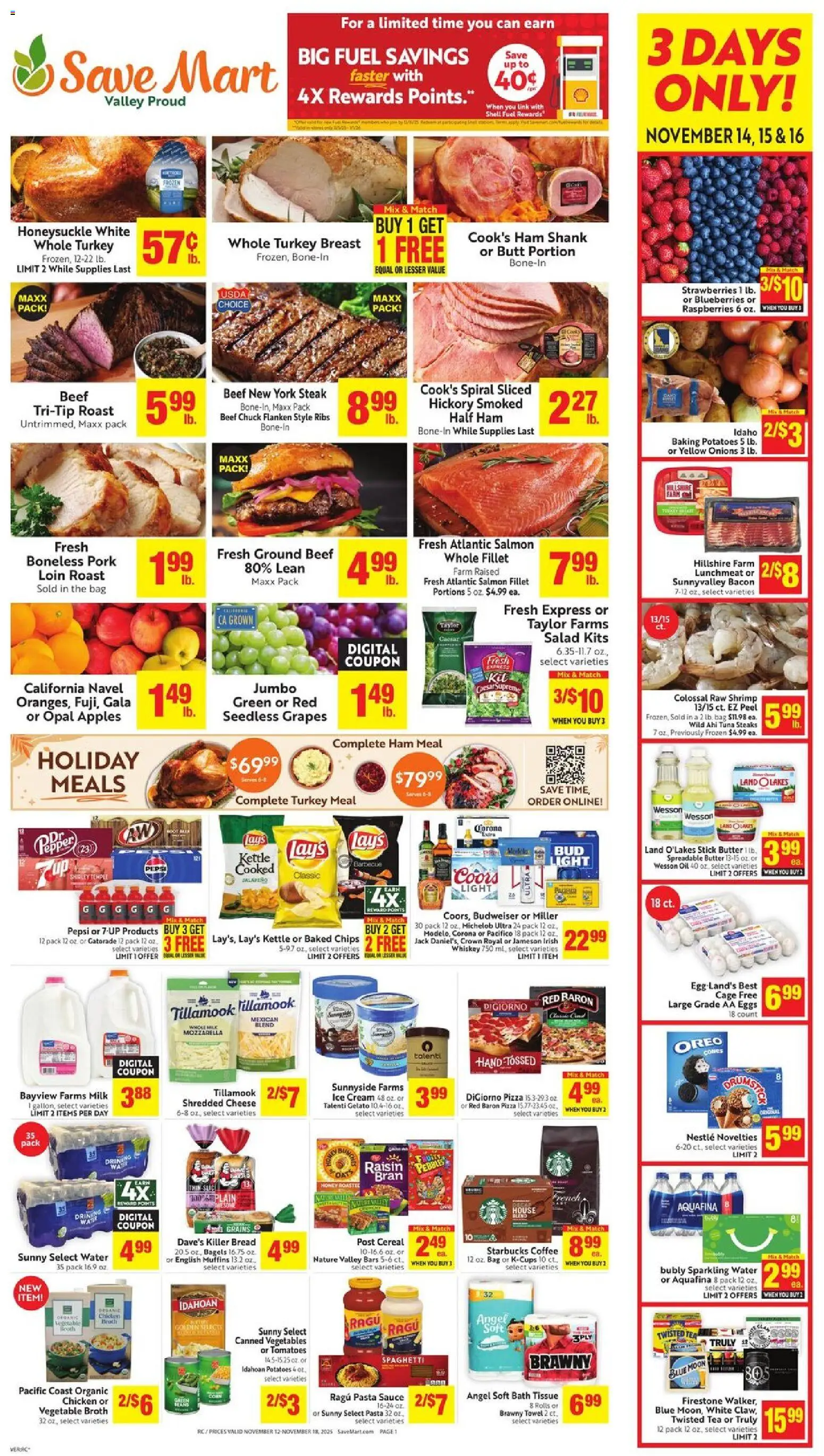Ad Preview of Save Mart Weekly Ad from 11/12/2025