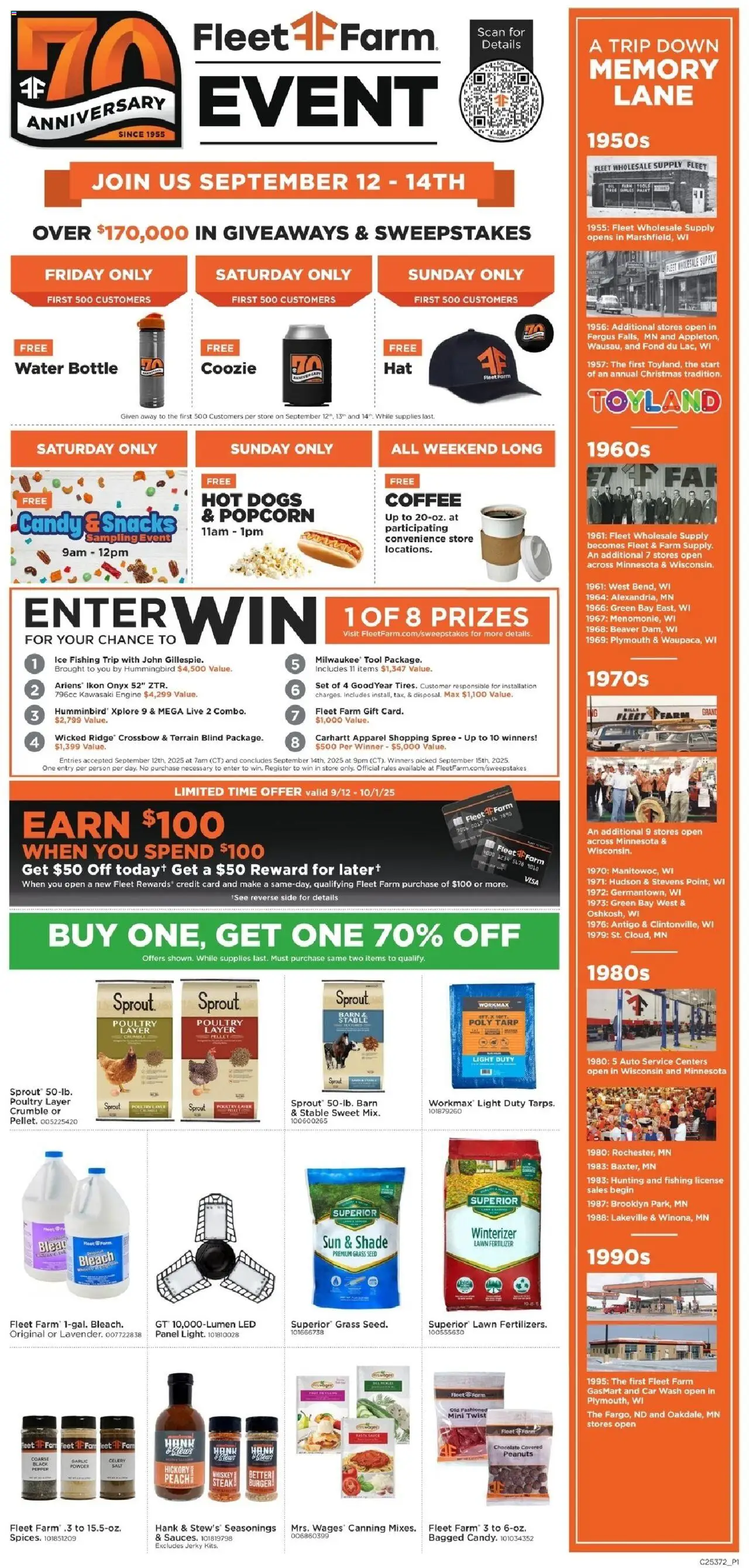 Mills Fleet Farm 70th Anniversary from 09/05/2025 - Flyer - Page number 1