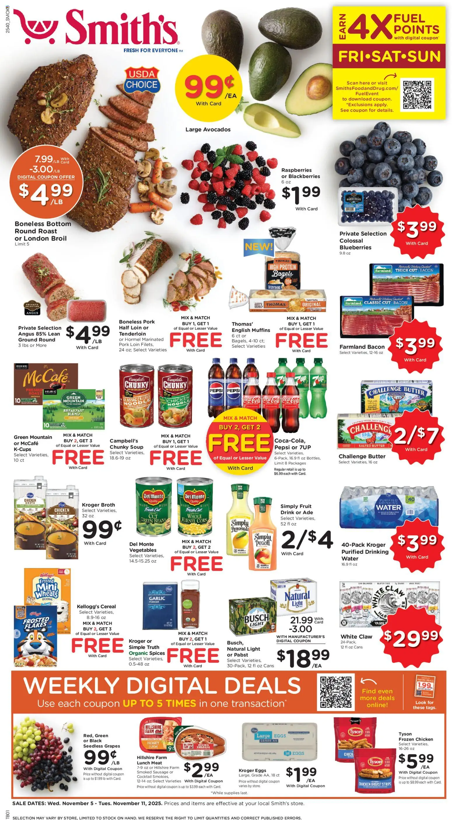 Ad Preview of Smith's Weekly Ad - WY from 11/05/2025