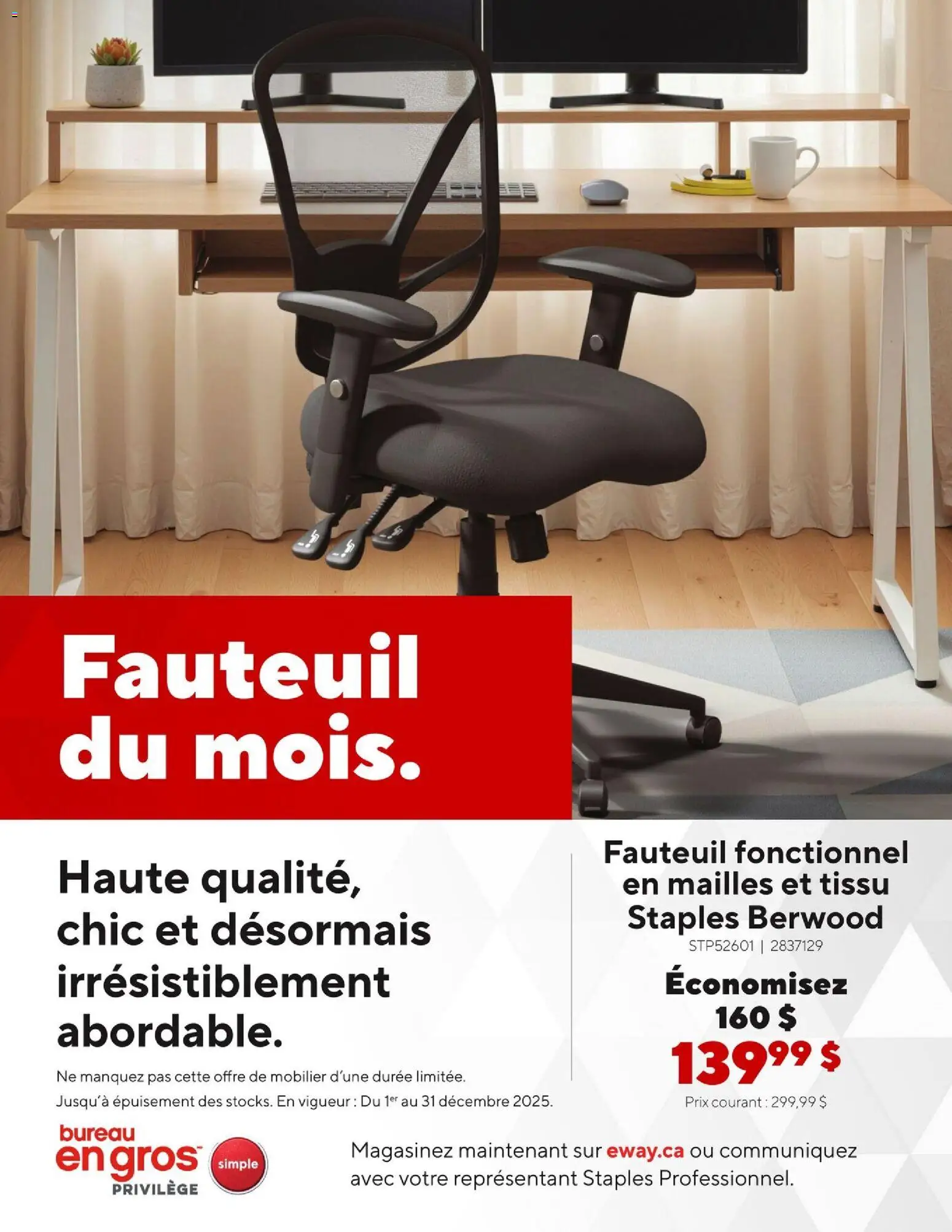 Preview of leaflet Entreprises from shop Staples is valid from Dec 16, 2025