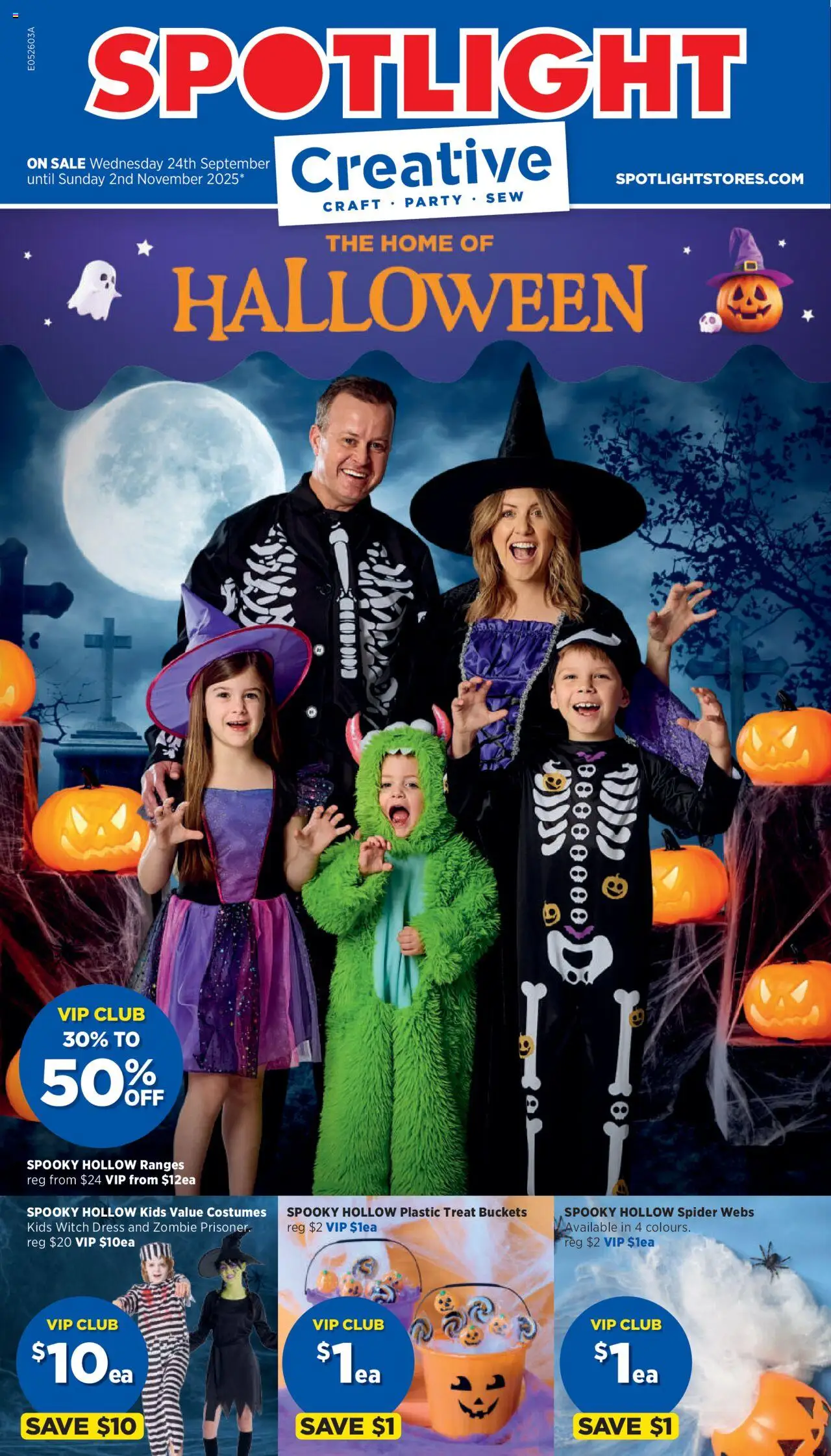 Preview of catalogue Creative: Home of Halloween from shop Spotlight valid 24/09/2025 - Dress