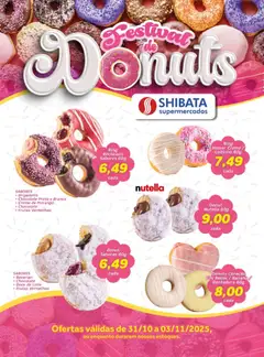 Pré-Visualização do folheto "Ofertas Festival do Donuts" da loja Shibata válido a partir de 31/10/2025