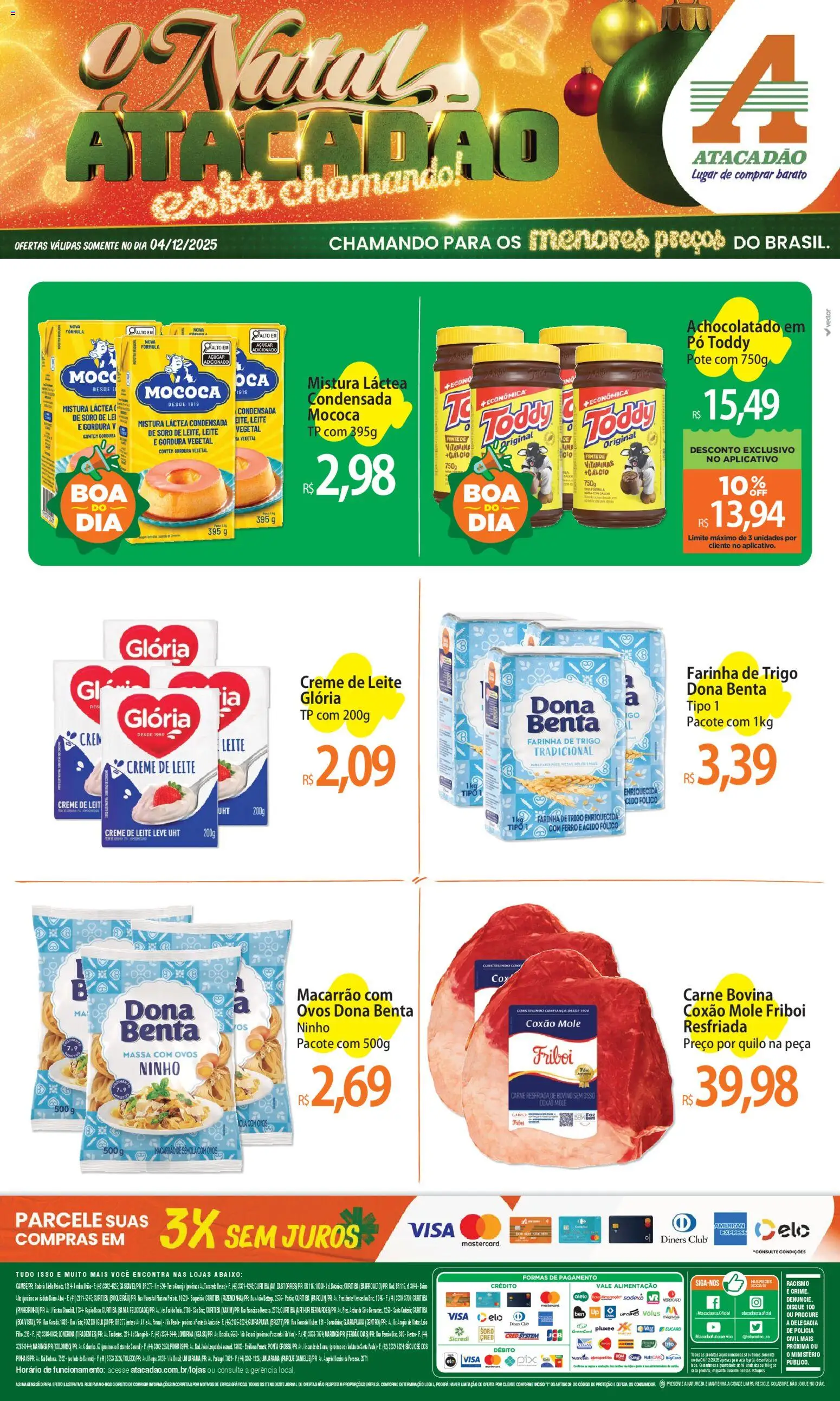 Pré-Visualização do folheto "Ofertas - PR" da loja Atacadão válido a partir de 04/12/2025