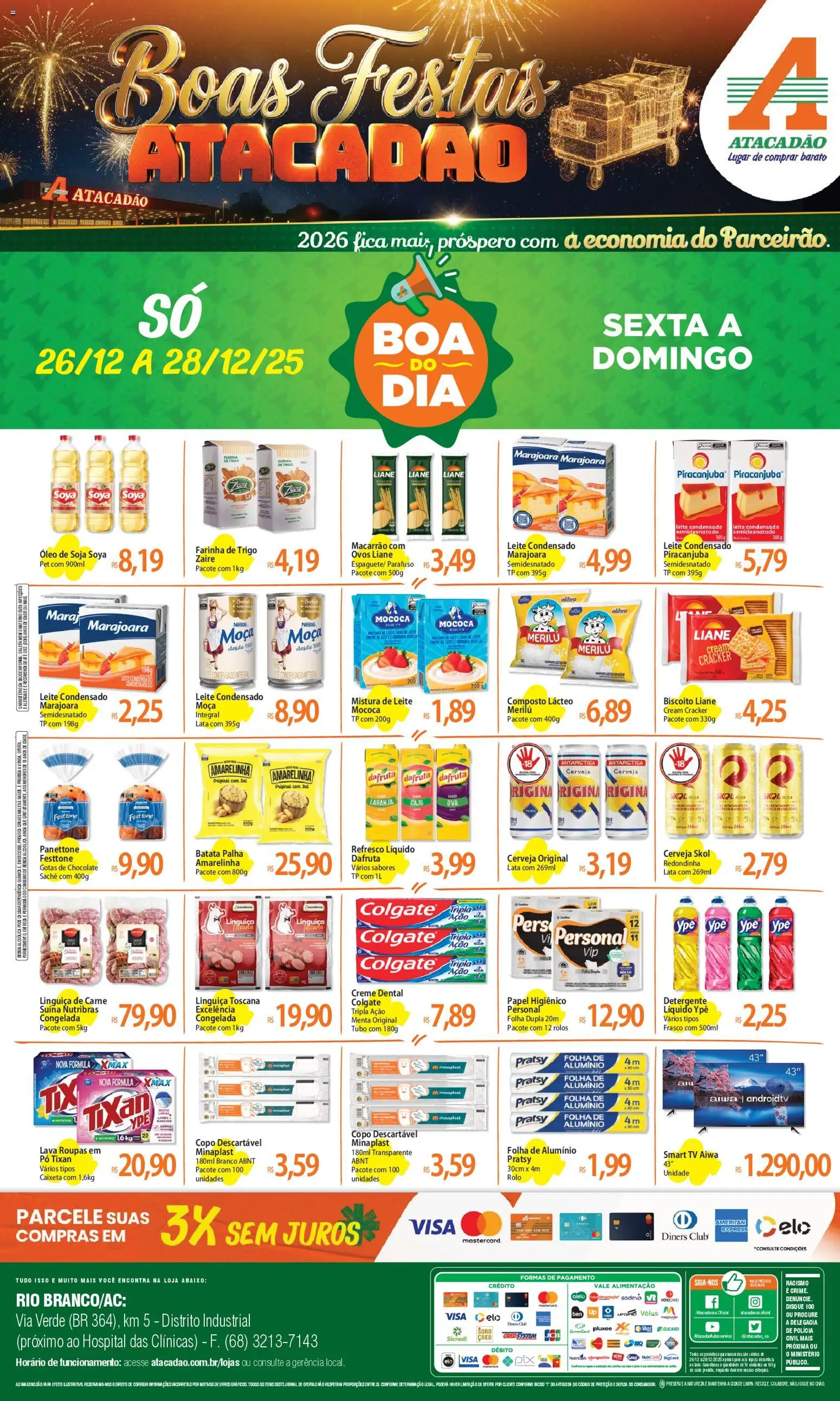Pré-Visualização do folheto "Ofertas - AC" da loja Atacadão válido a partir de 26/12/2025