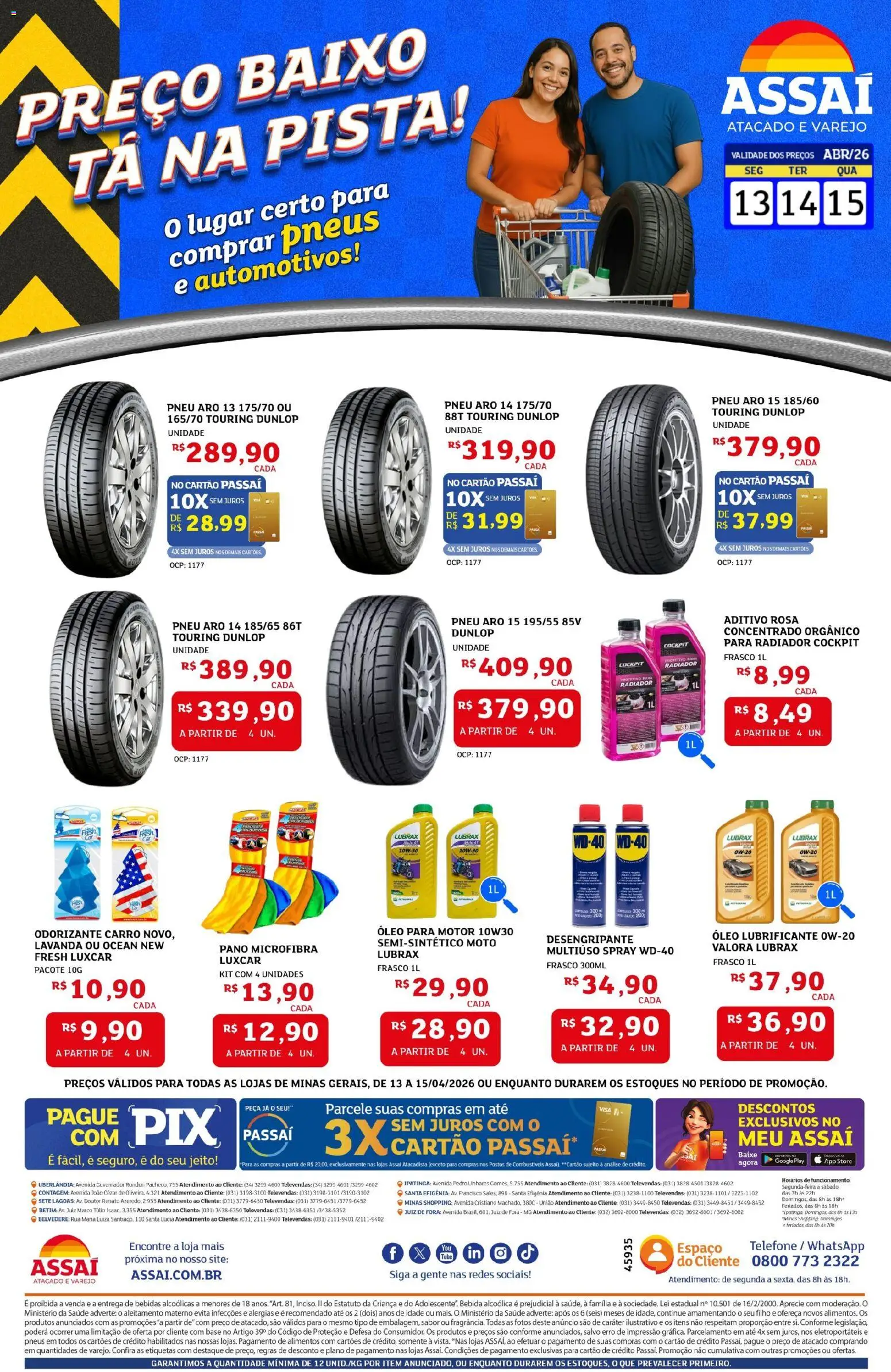 Pré-Visualização do folheto "Assaí Atacadista ofertas - MG" da loja Assaí Atacadista válido a partir de 13/04/2026