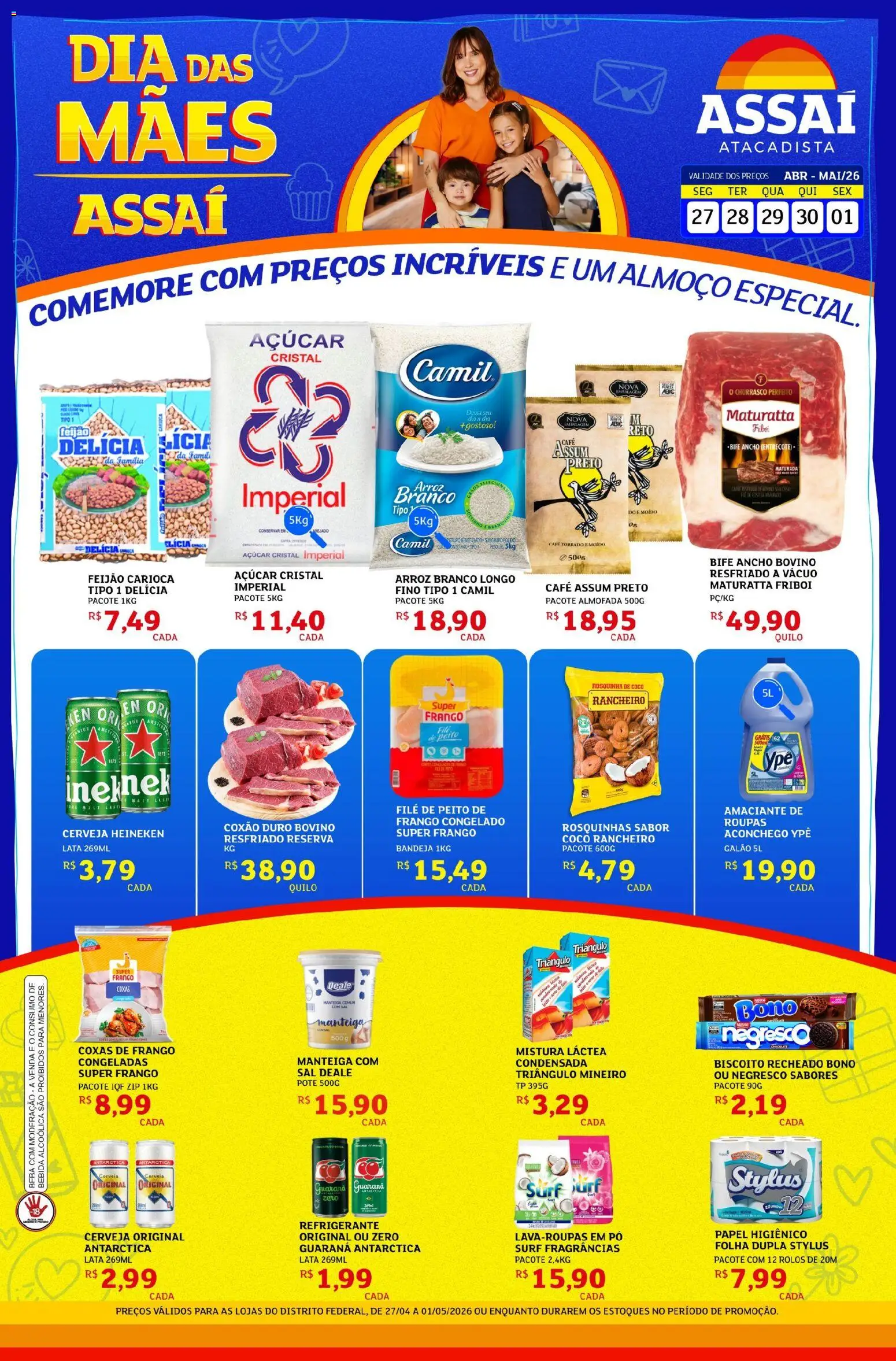 Pré-Visualização do folheto "Assaí Atacadista ofertas - DF" da loja Assaí Atacadista válido a partir de 27/04/2026