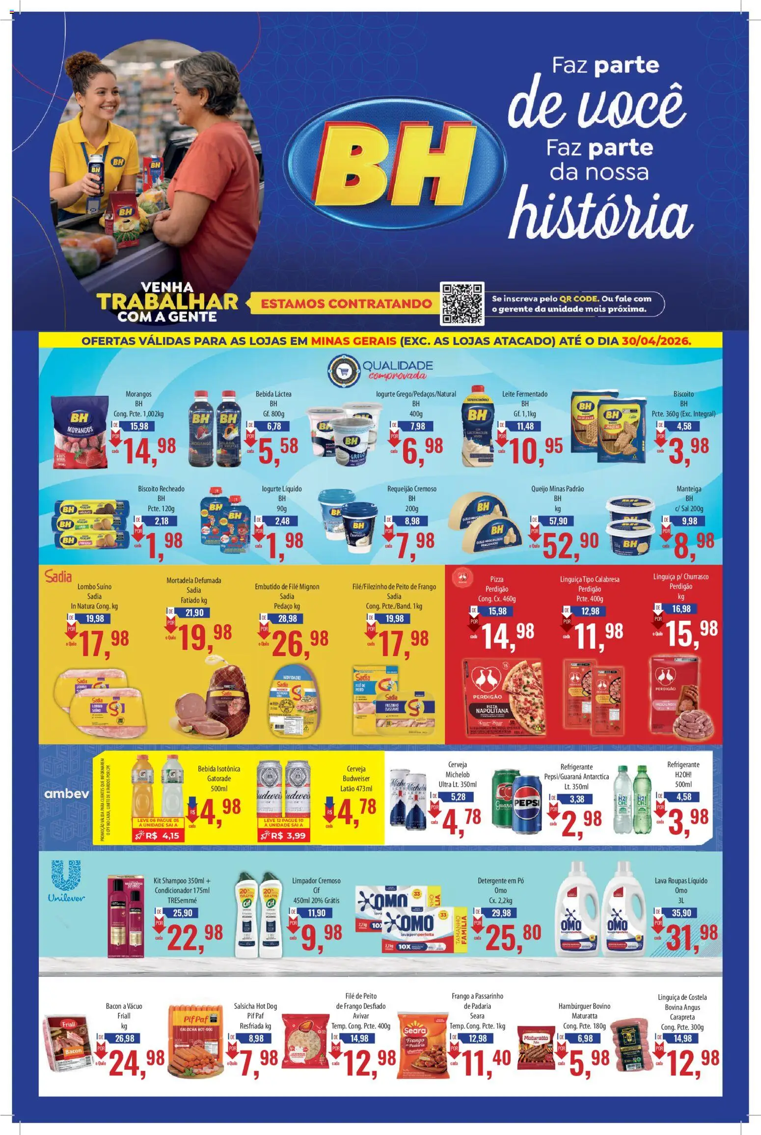 Pré-Visualização do folheto "Supermercados BH - Ofertas da semana" da loja Supermercados BH válido a partir de 17/04/2026