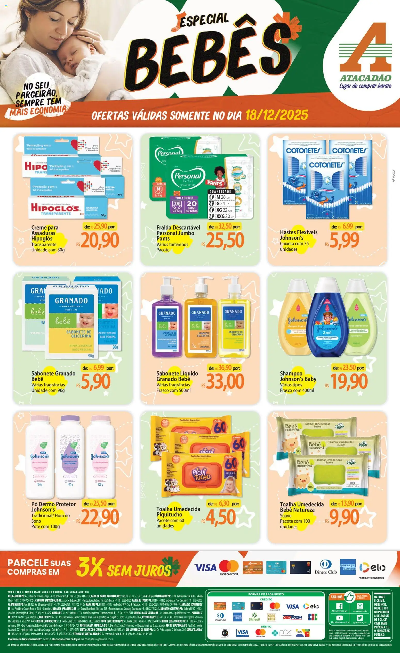 Pré-Visualização do folheto "Ofertas - PE" da loja Atacadão válido a partir de 18/12/2025