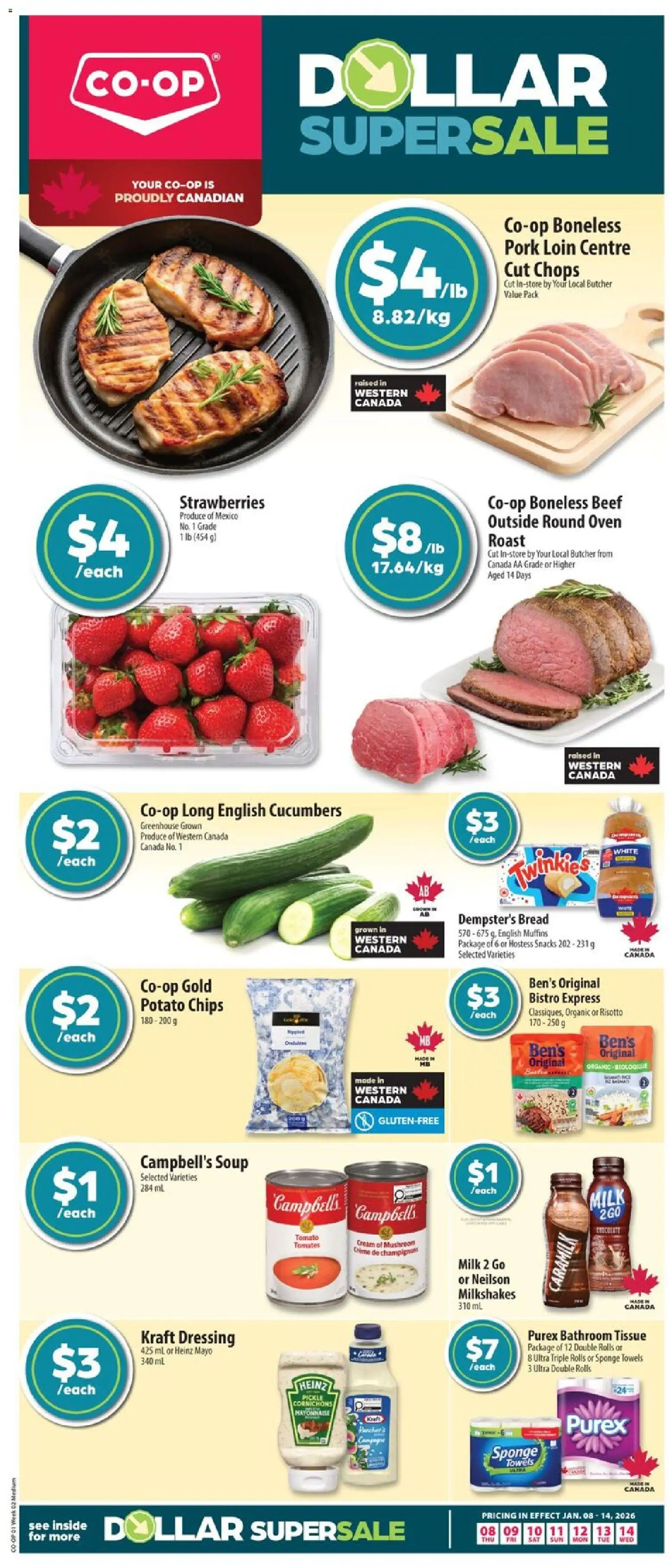 Preview of leaflet Weekly flyer / circulaire from shop Co-op Food is valid from Jan 08, 2026