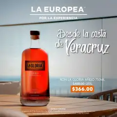 Vista previa las ofertas de la tienda La Europea - Catálogo Ron La Gloria Añejo desde el 07/12/2025 