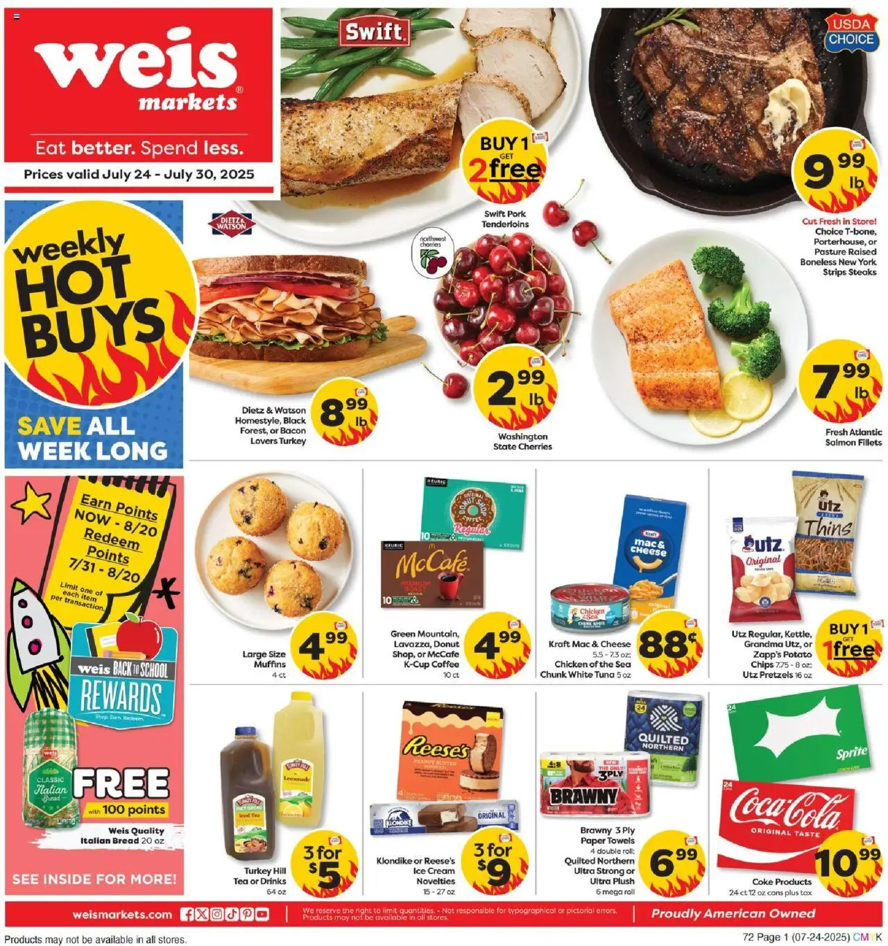 Weis Weekly Ad from 07/24/2025 - Flyer - Page number 1