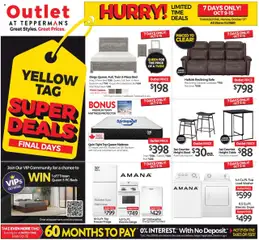 Preview of leaflet Outlet from shop Tepperman's is valid from Oct 09, 2025