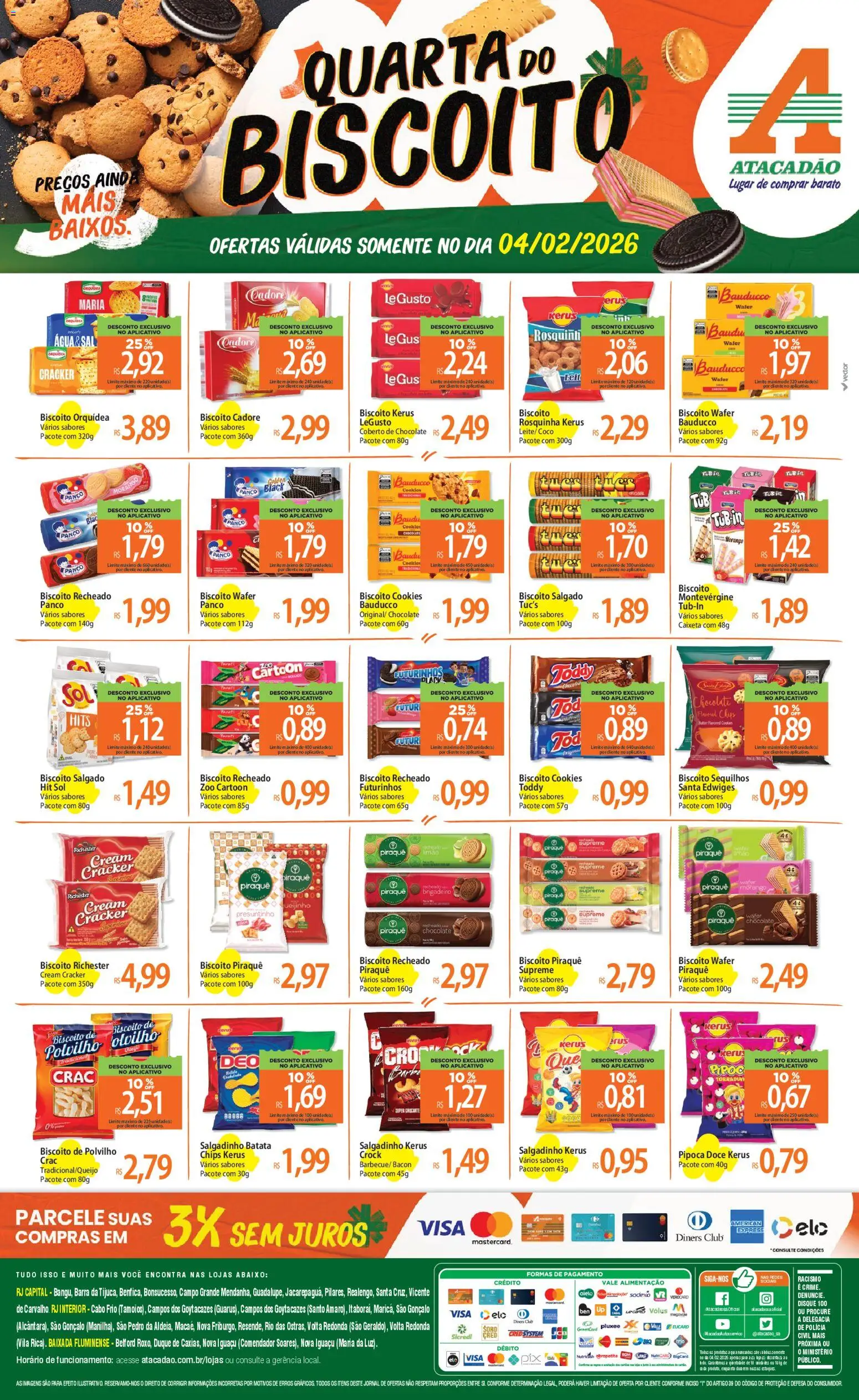 Pré-Visualização do folheto "Ofertas - RJ" da loja Atacadão válido a partir de 04/02/2026