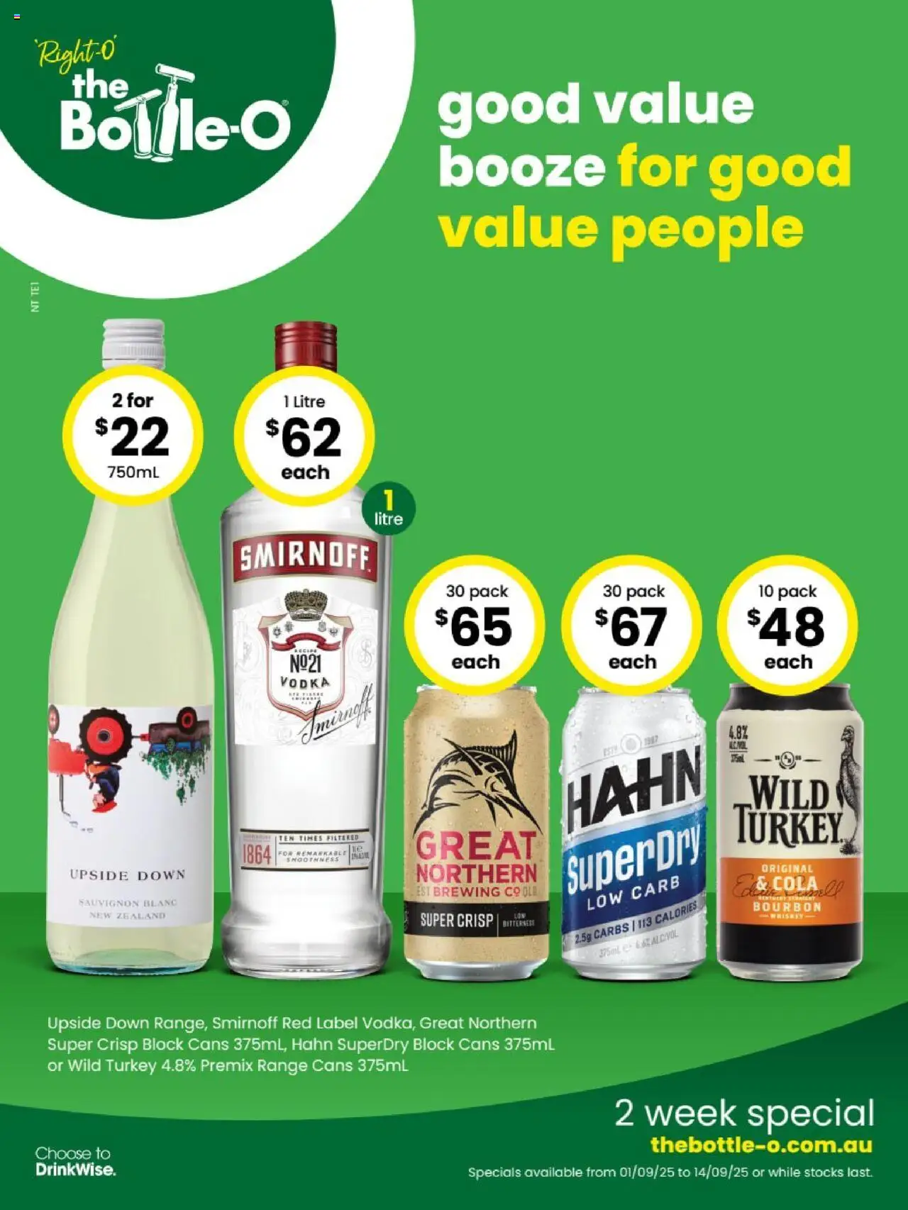The Bottle-O catalogue valid from 01/09/2025 - page 1