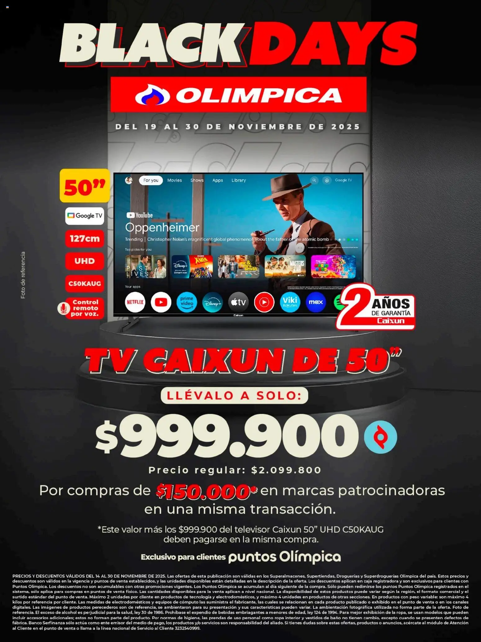  Vista previa del prospecto Ofertas BLACK DAYS del almacen Olímpica válida del 19/11/2025 al 30/11/2025