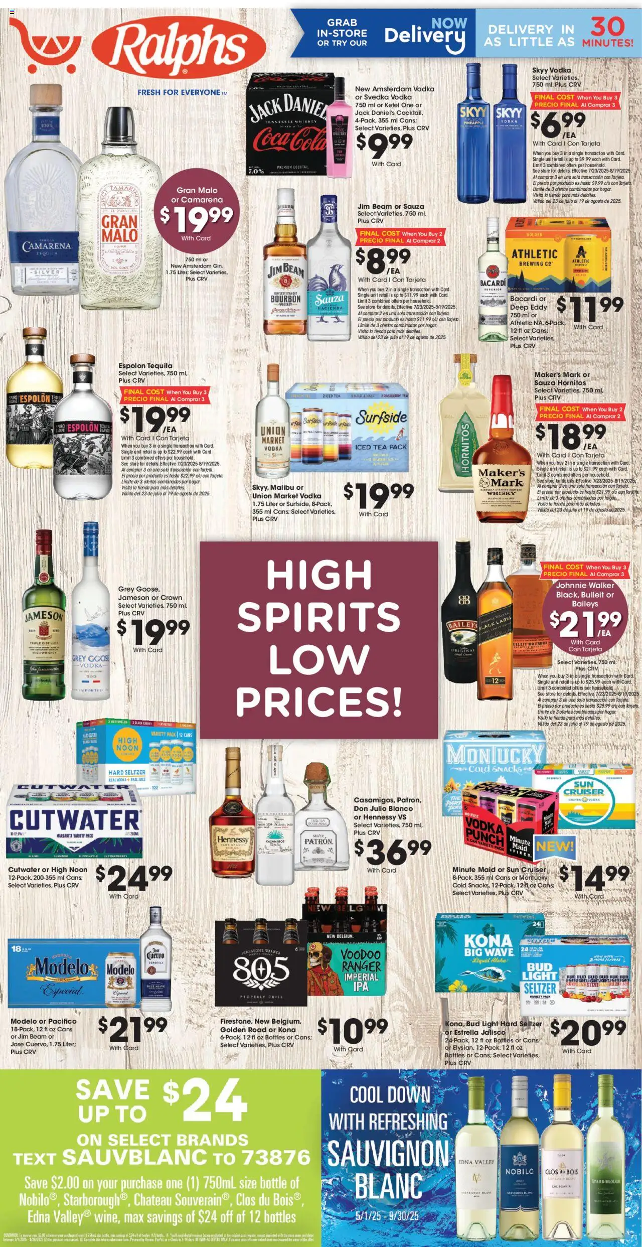 Ralphs Adult Beverage from 07/30/2025 - Flyer - Page number 1