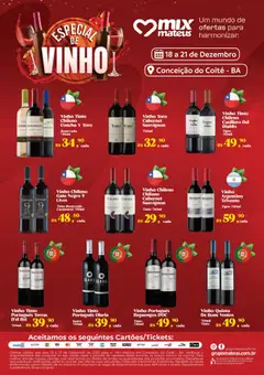 Pré-Visualização do folheto "Ofertas Especial dos Vinhos" da loja Mateus válido a partir de 18/12/2025
