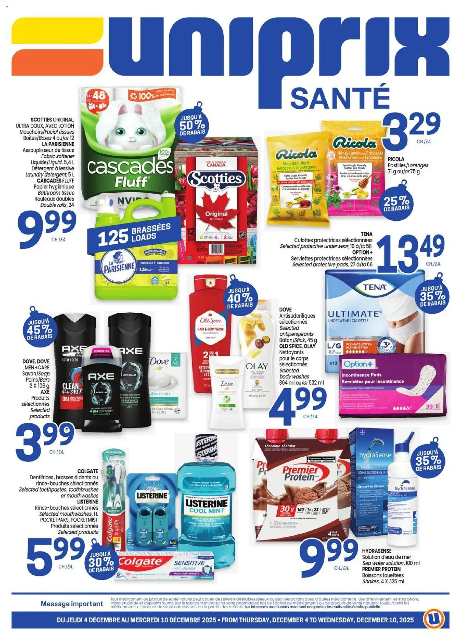 Preview of leaflet Uniprix Sante from shop Uniprix is valid from Dec 04, 2025