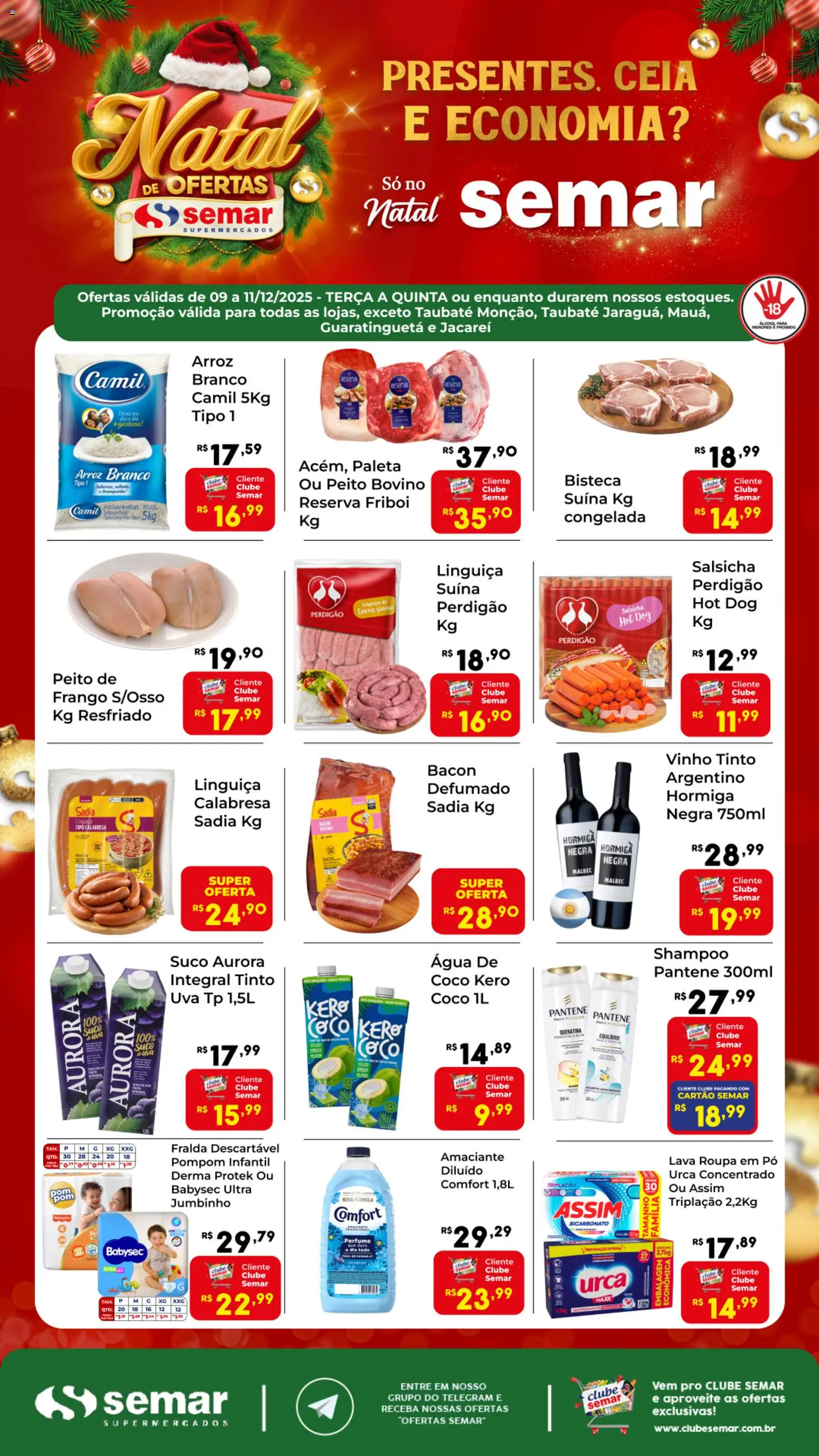 Pré-Visualização do folheto "Ofertas da semana" da loja Semar Supermercado válido a partir de 09/12/2025