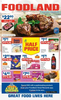 Preview of catalogue Catalogue from shop Foodland valid 27/08/2025