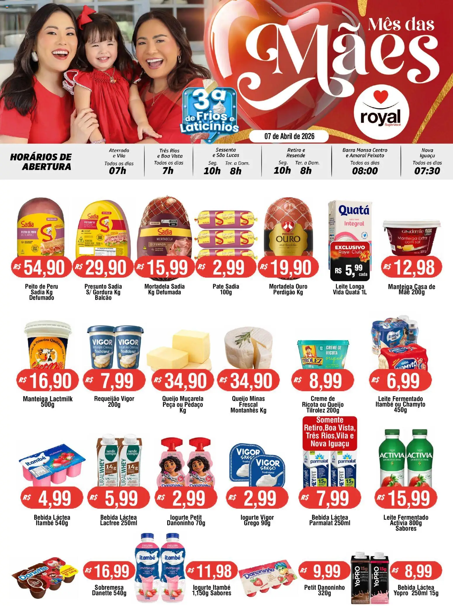 Pré-Visualização do folheto "Royal Supermercados ofertas Terça dos Frios e Laticínios" da loja Royal Supermercados válido a partir de 07/04/2026
