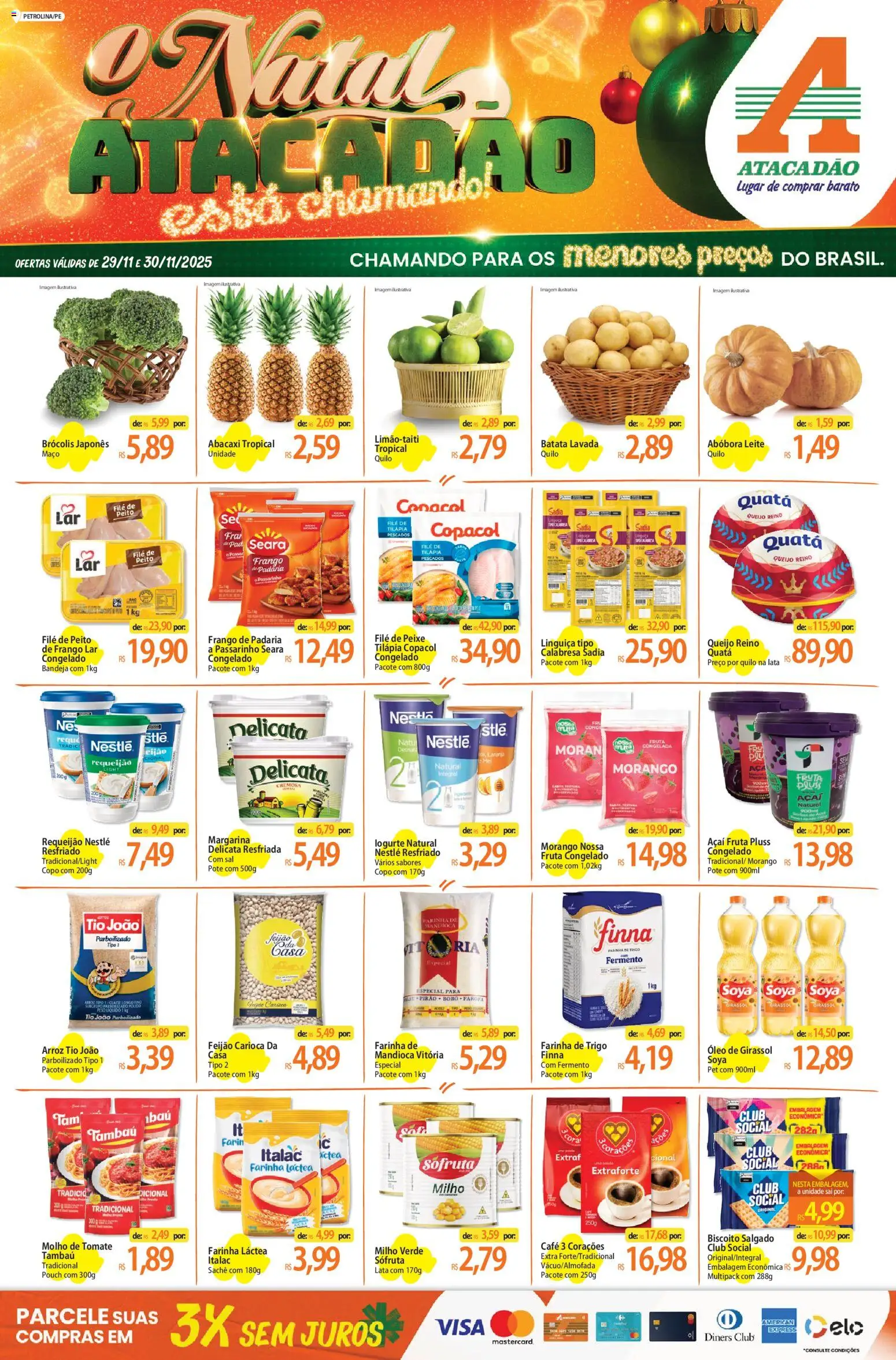 Pré-Visualização do folheto "Ofertas - PE" da loja Atacadão válido a partir de 29/11/2025