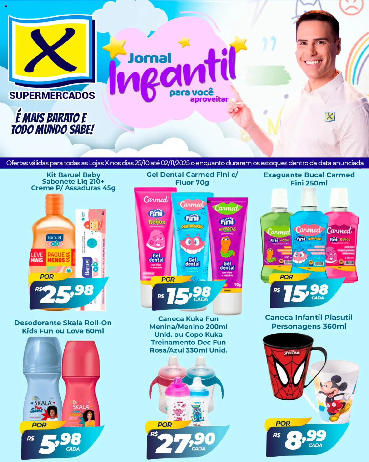 X Supermercados folheto "Ofertas Infantil" válido a partir de 25/10/2025 - número de página 1