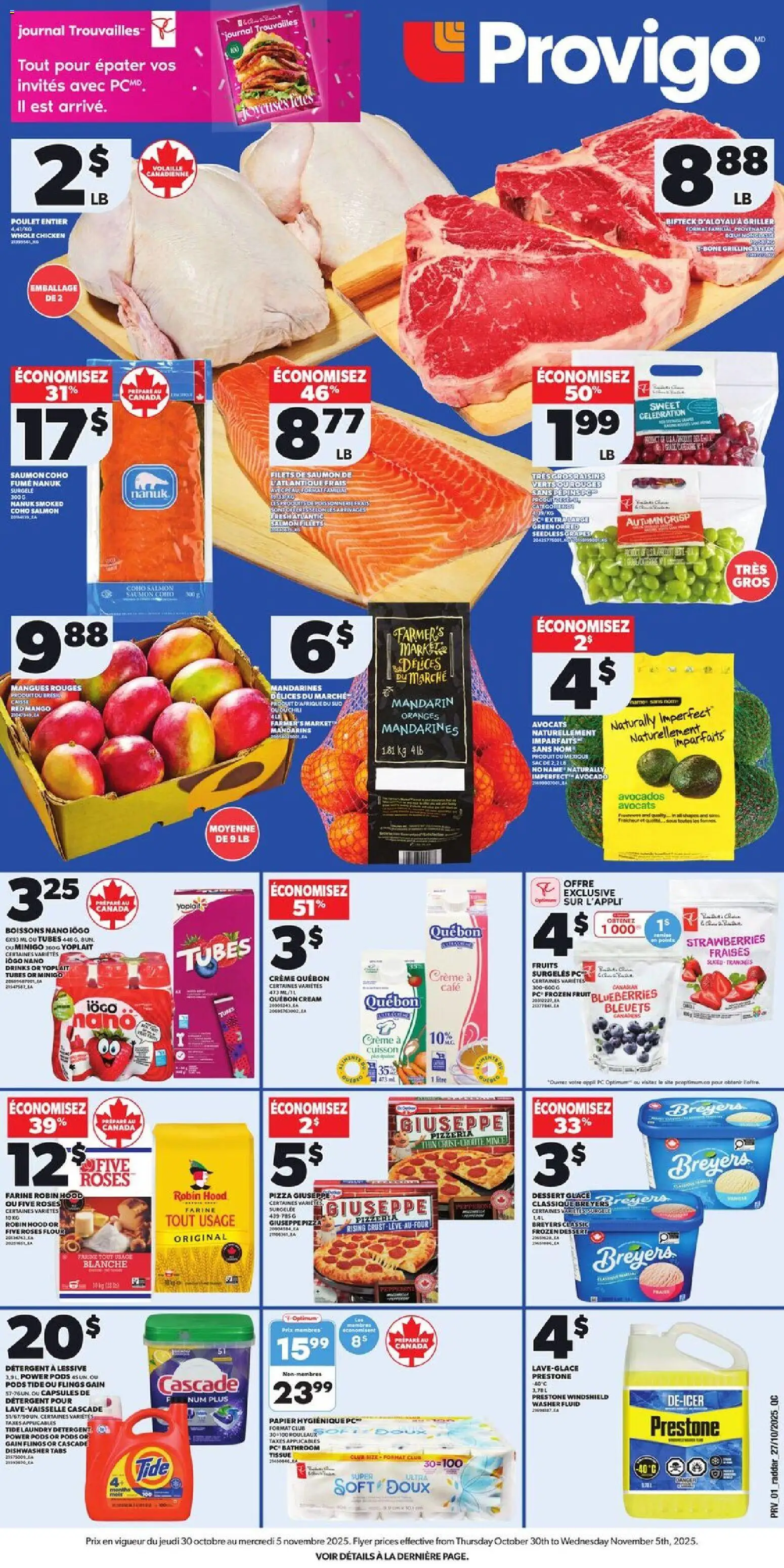 Preview of leaflet Weekly flyer / circulaire from shop Provigo is valid from Oct 30, 2025