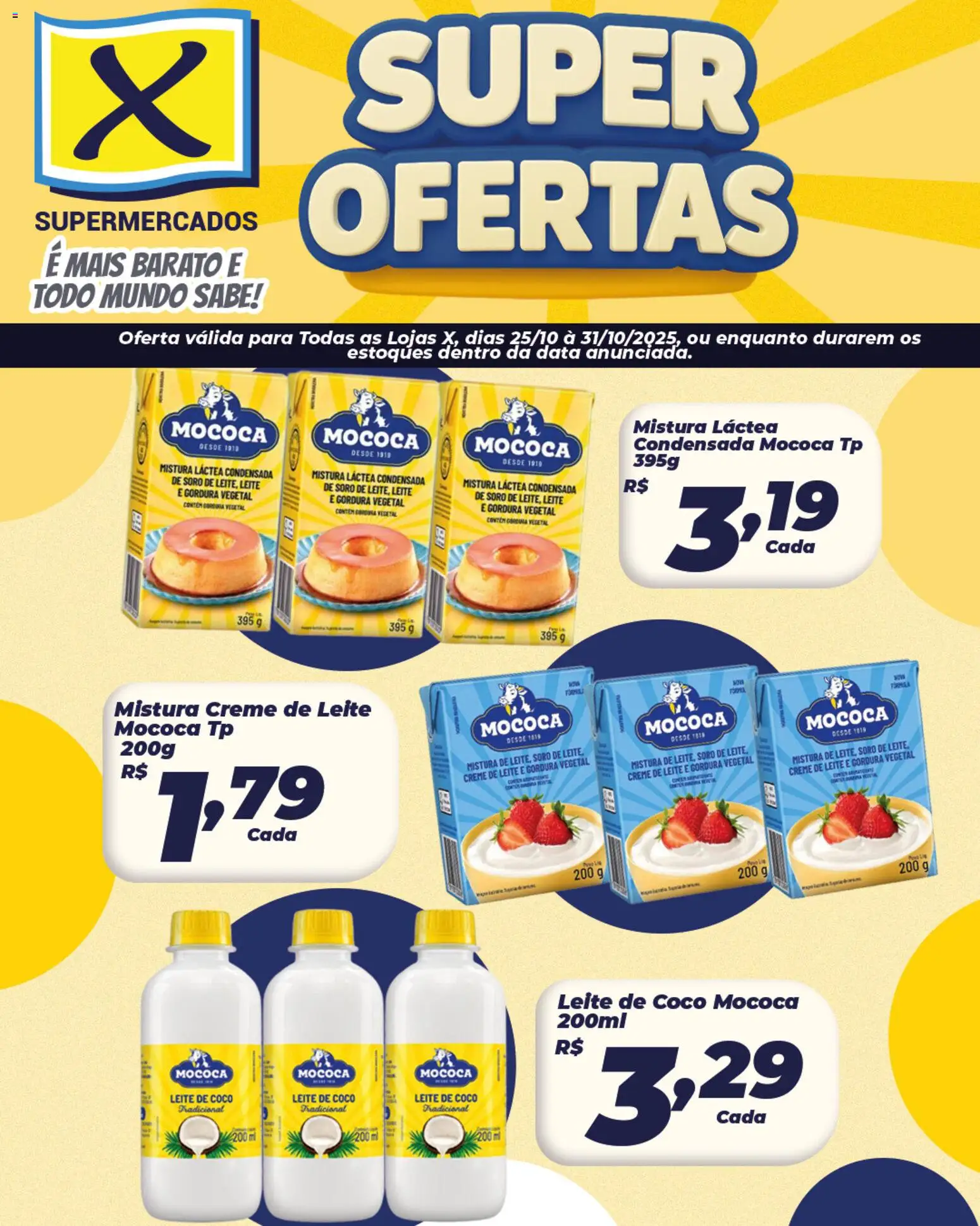 Pré-Visualização do folheto "Ofertas Super" da loja X Supermercados válido a partir de 25/10/2025