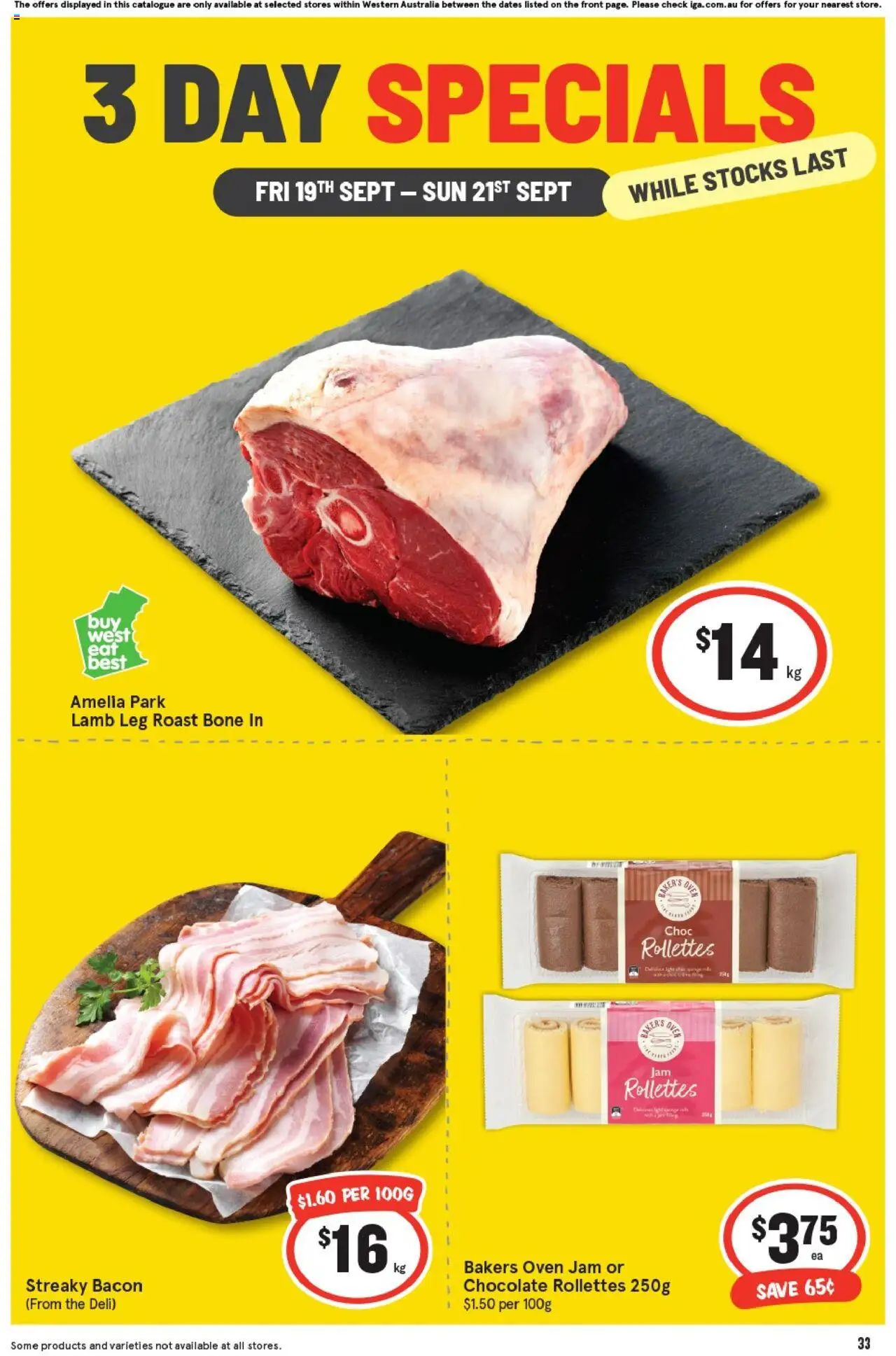 IGA catalogue valid from 19/09/2025 - page 1 - Bacon, Chocolate, Lamb, Jam, Roast, Oven