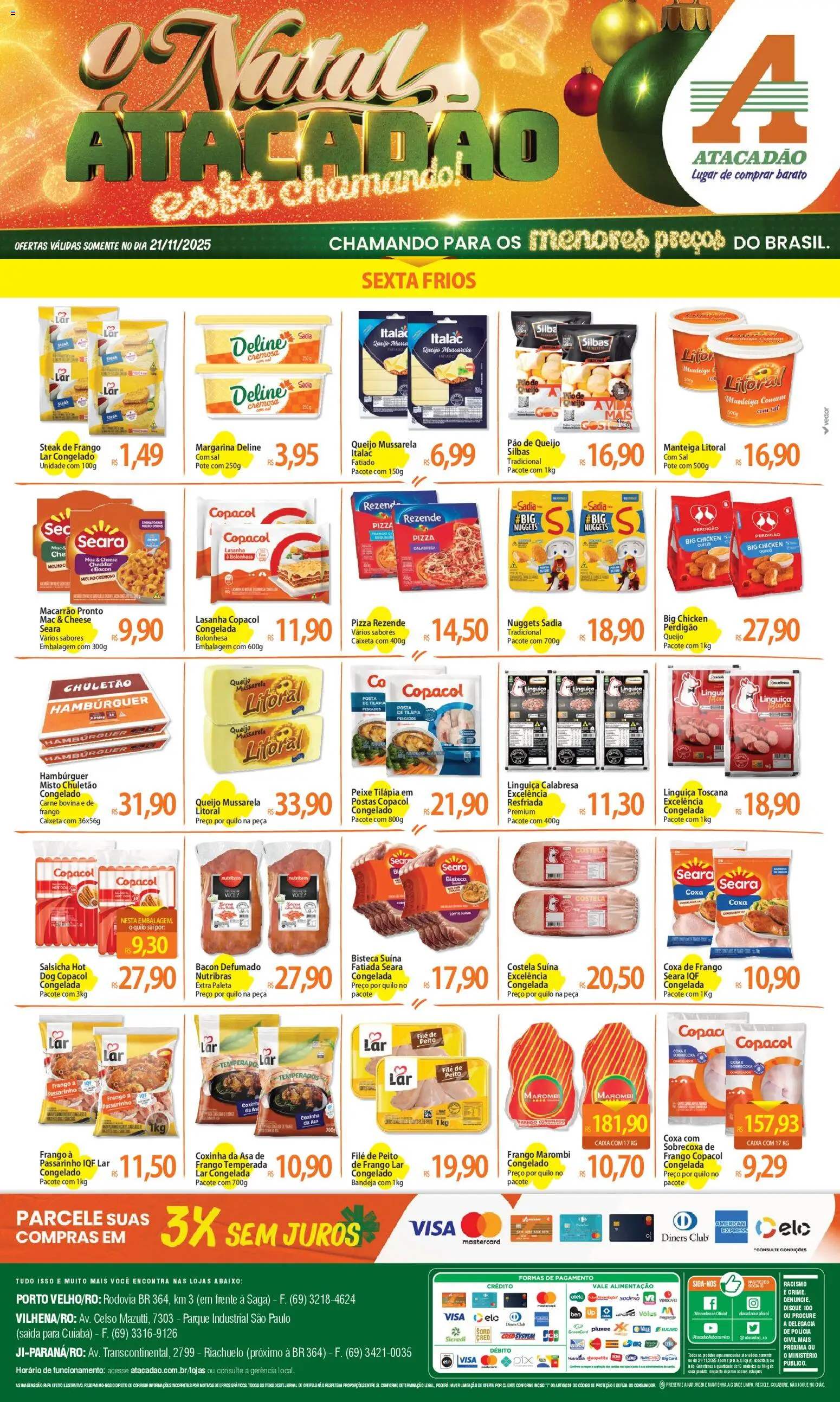 Pré-Visualização do folheto "Ofertas - RO" da loja Atacadão válido a partir de 21/11/2025