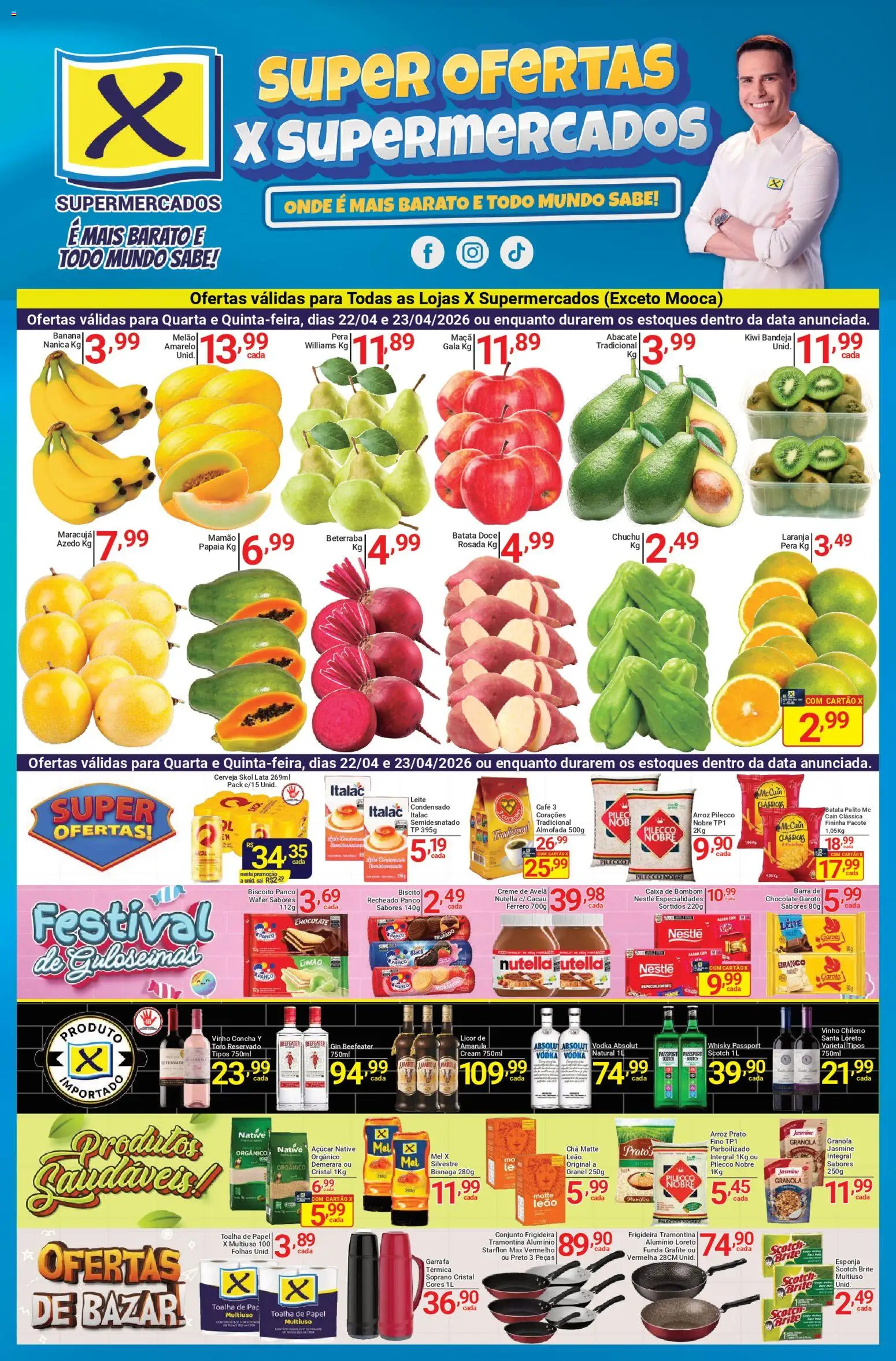 Pré-Visualização do folheto "X Supermercados - Ofertas da semana" da loja X Supermercados válido a partir de 22/04/2026