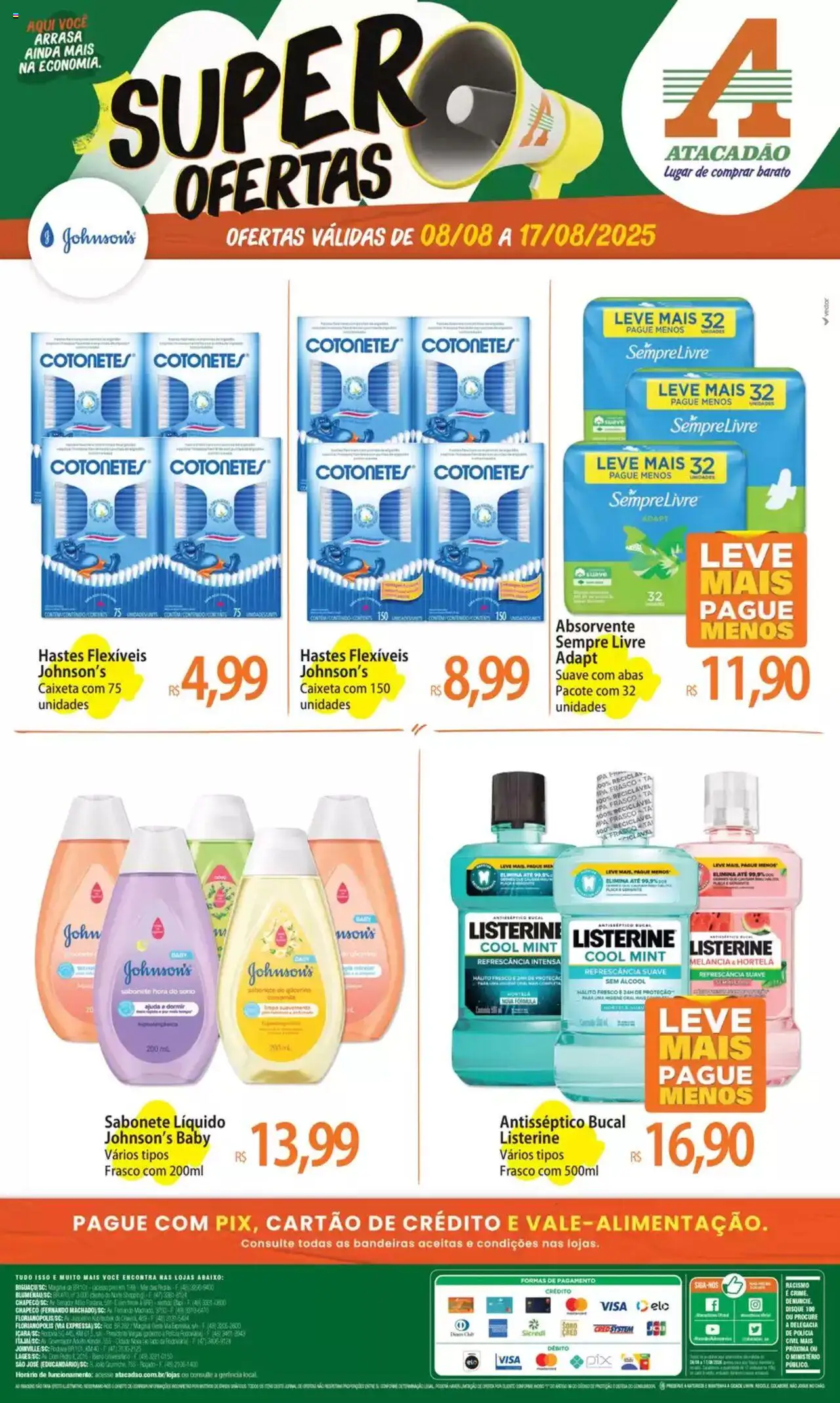 Atacadão folheto "Ofertas Johnson's" válido a partir de 08/08/2025 - número de página 1