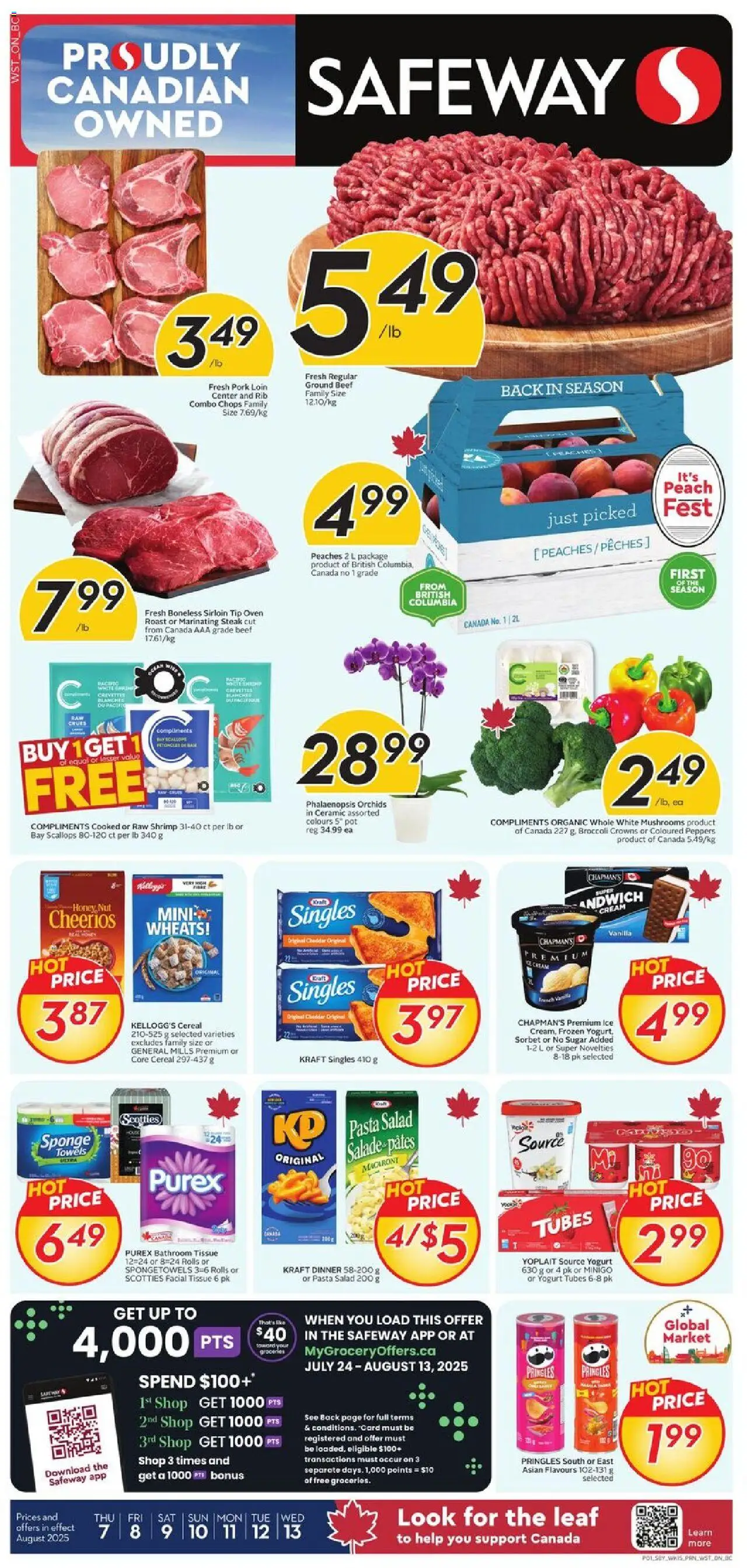Safeway flyer valid from Aug 07, 2025 - page number 1