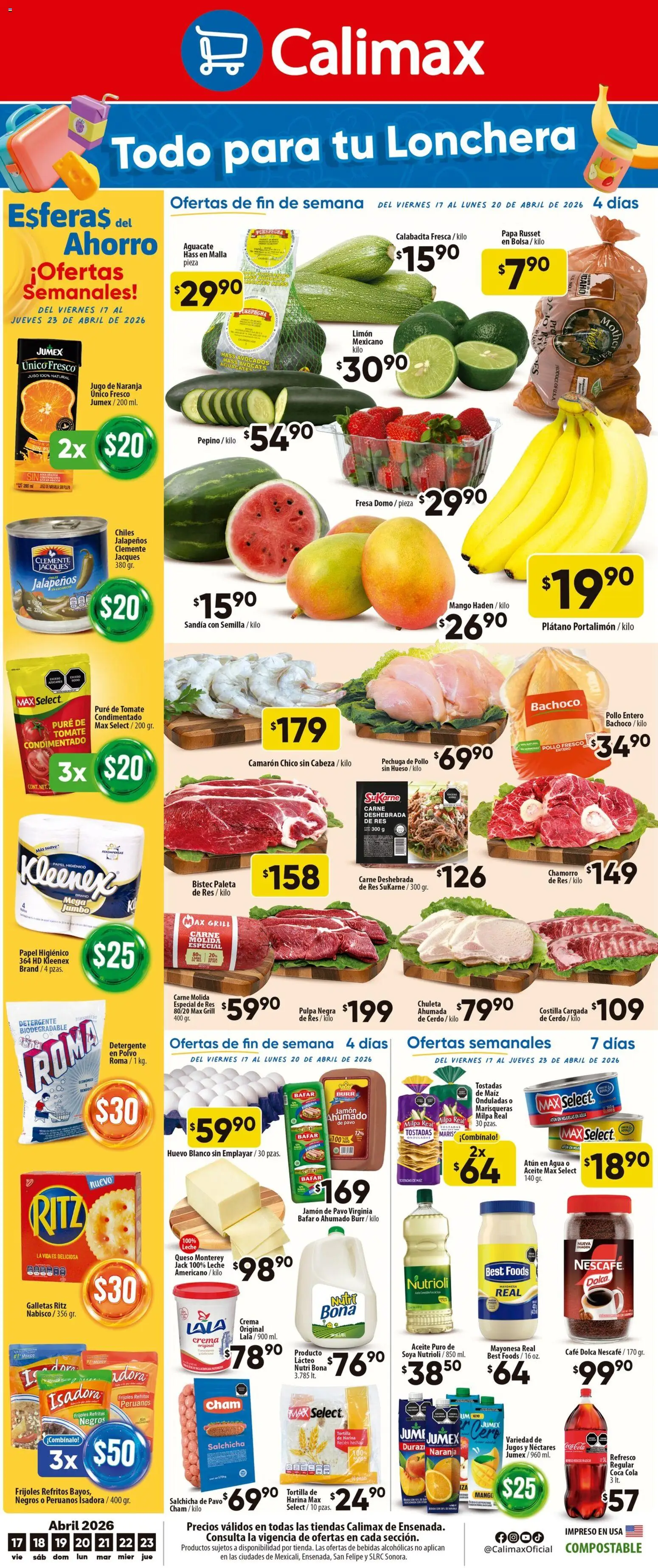 Vista previa las ofertas de la tienda Calimax - Calimax folleto Ensenada desde el 17/04/2026 