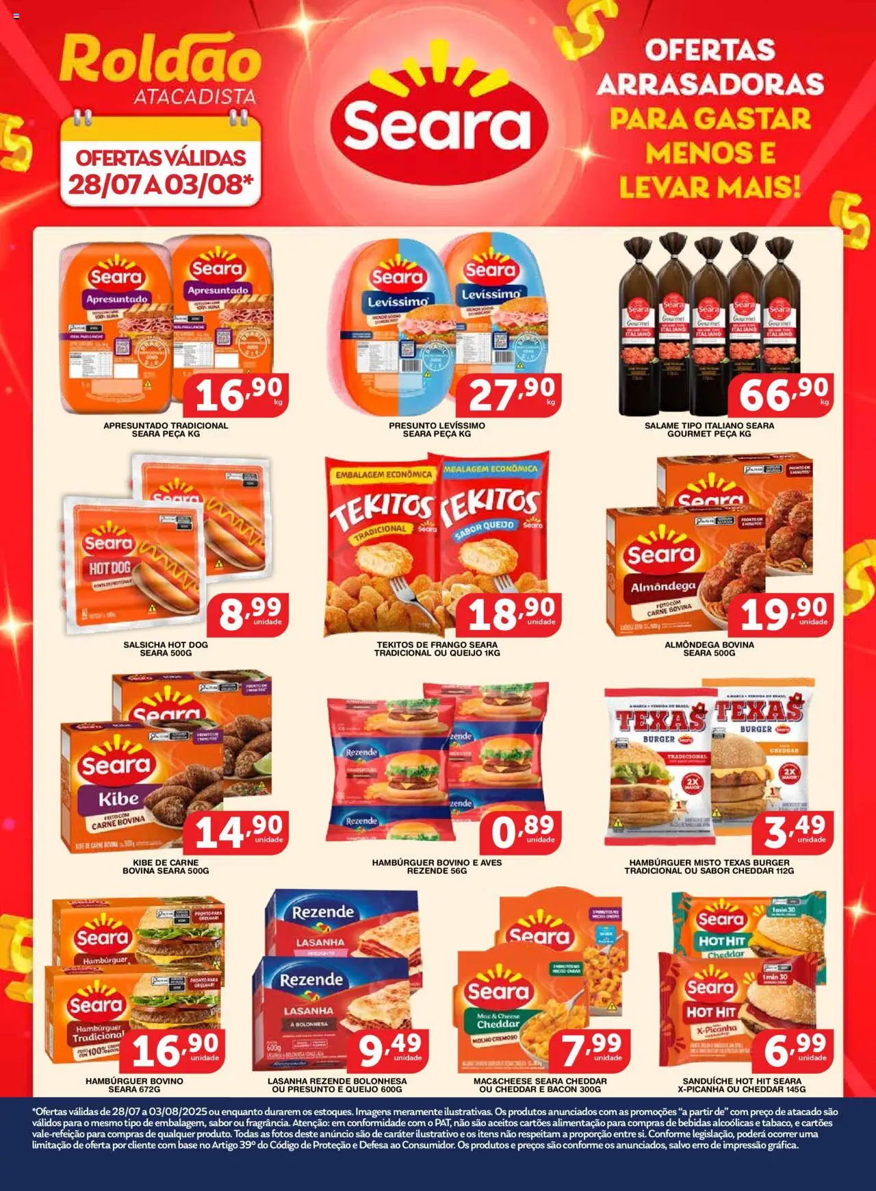 Roldão folheto "Ofertas Seara" válido a partir de 28/07/2025 - número de página 1