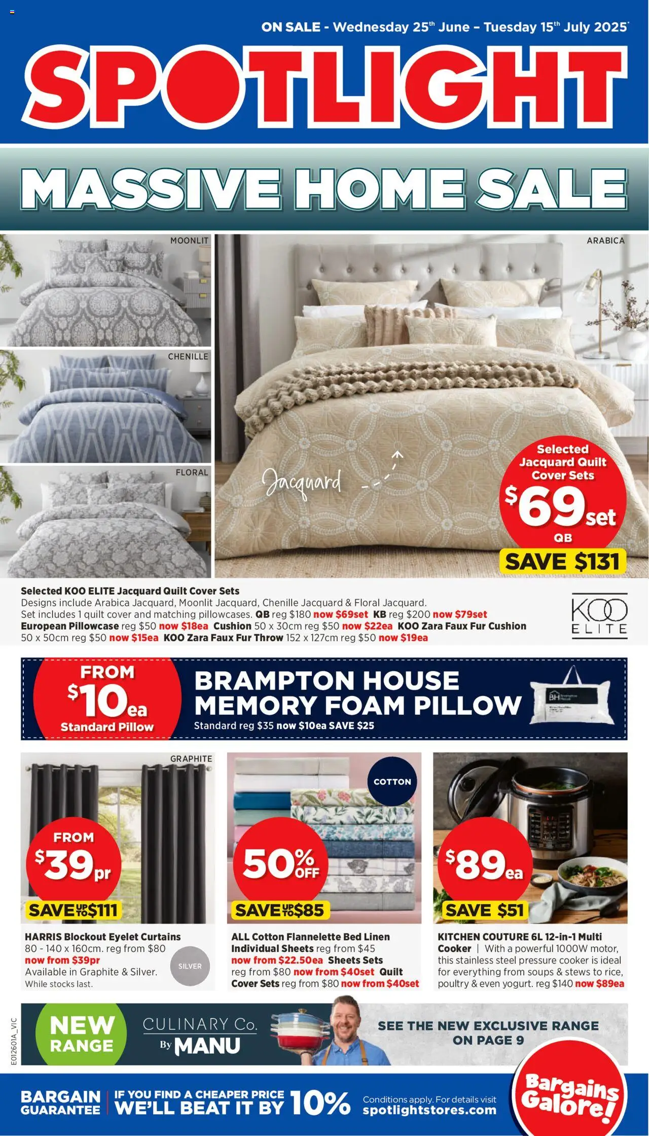 Spotlight catalogue valid from 25/06/2025 - page 1 - Soups, Cooker, Fur, Floral, Linen, Poultry, Pressure cooker, Bed