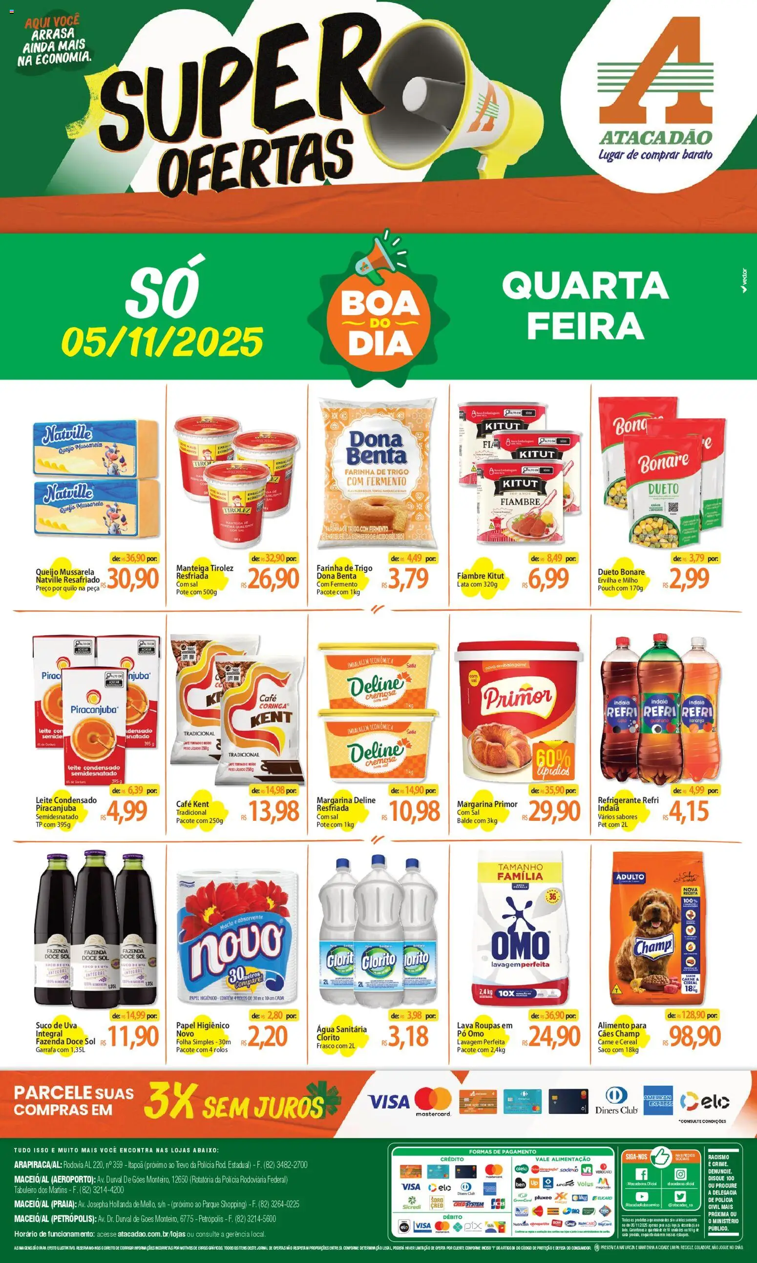 Pré-Visualização do folheto "Ofertas - AL" da loja Atacadão válido a partir de 05/11/2025